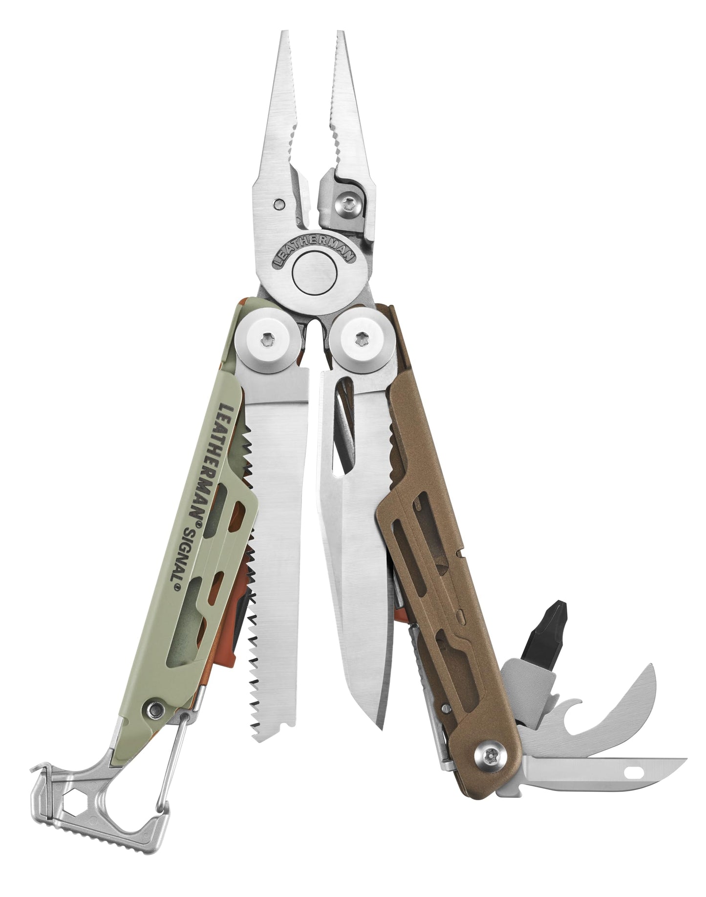 LEATHERMAN, Signal, 19-in-1 Multi-tool for Outdoors, Camping, Hiking, Fishing, Survival, Durable & Lightweight EDC, Made in the USA, Topographical Print