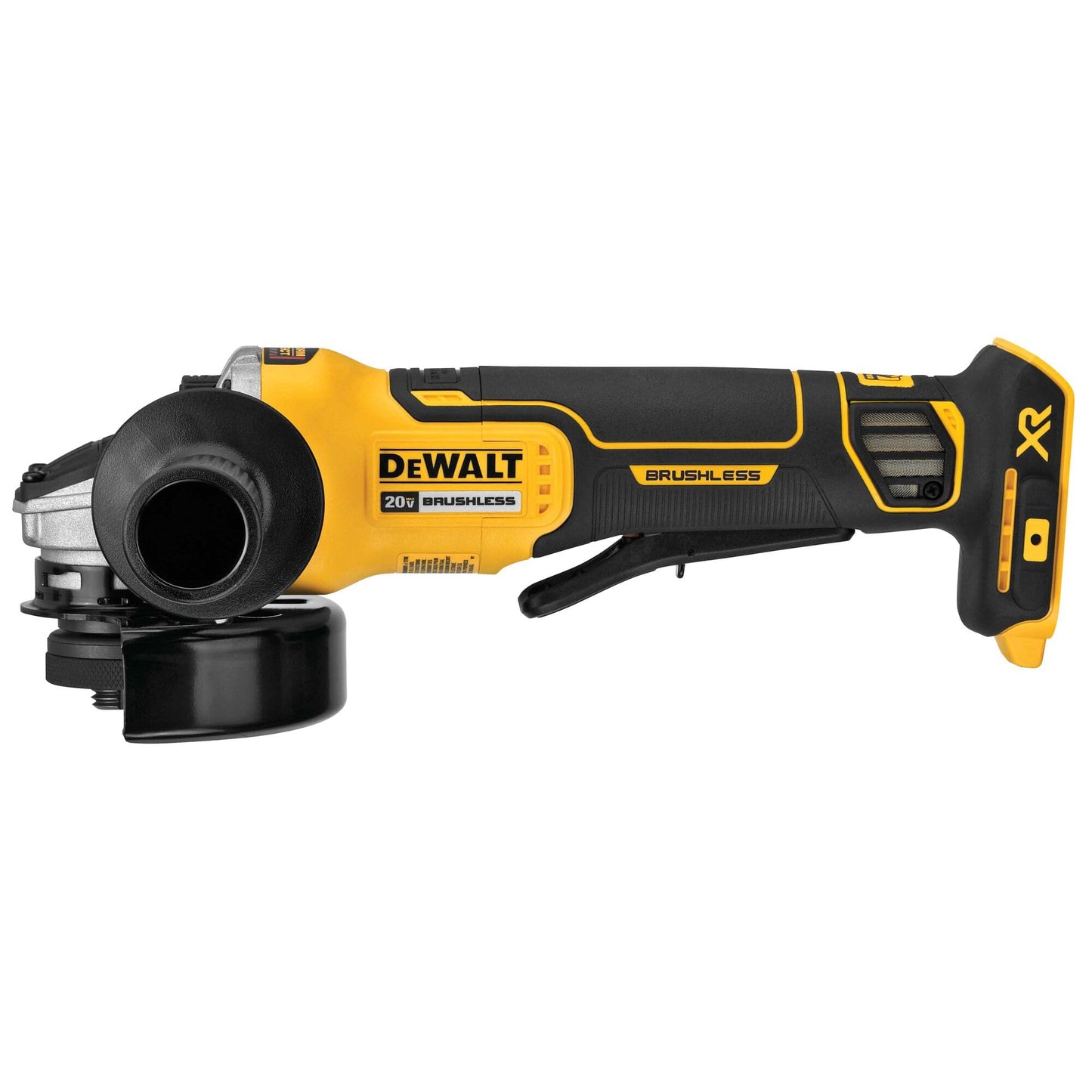 DEWALT 20V MAX* Angle Grinder Tool Cordless Brushless, 4 1/2 Inch, with Paddle Switch and Kickback Brake, Tool Only (DCG413B)