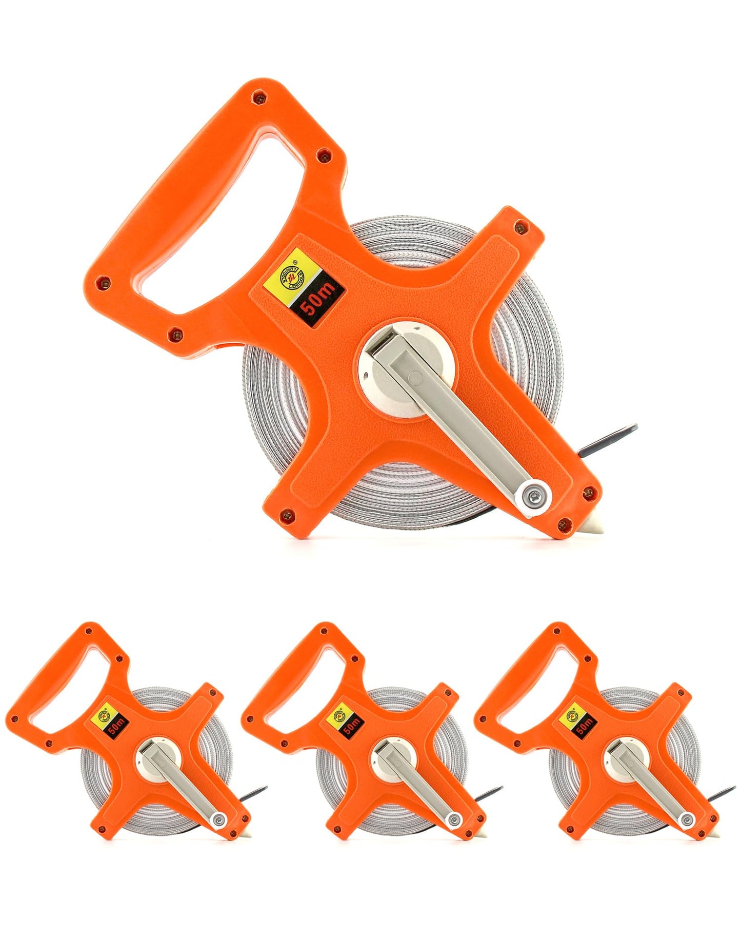 QWORK Tape Measure, 1/2" x 330' Open Reel Dual Sided Fiberglass Tape Measure for Engineer, Yard and Field, Measuring Tape