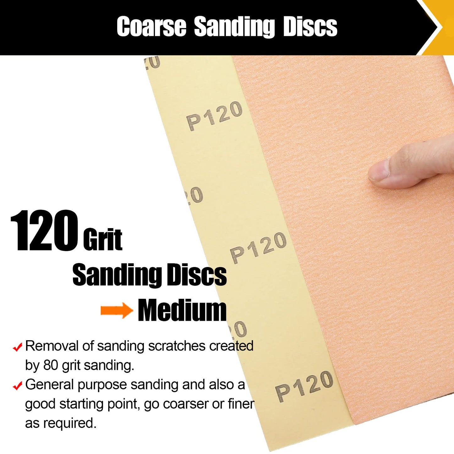 50 Pcs 1/4 Sheet Sandpaper, Premium Sand Paper 80/120/150/220/320/400 Grit Sandpaper Sheet Sand Paper Assortment for Wood Metal Automotive Palm Sanders 5.5" x 4.5"