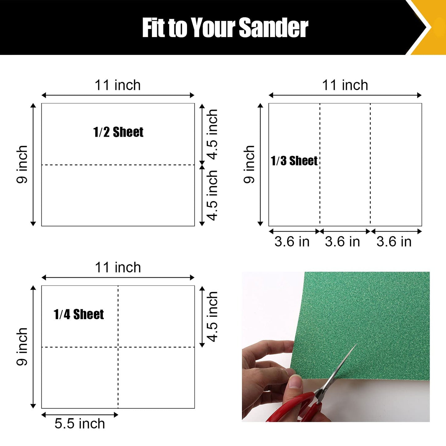 24 Pcs Sandpaper, Wet & Dry Sandpaper Assortment 60/120/320/600/800/1000/1500/2500 Grit Sand Paper for Wood Metal Automotive Drywall Plastic 9 × 11 inch Sandpaper Sheets