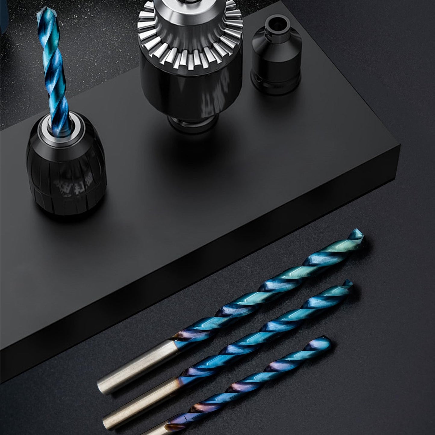 Cobalt Drill Bit Set 115 PCS - M35 High Speed Steel Twist Jobber Length Drill Bits for Hardened Metal, Stainless Steel, Cast Iron, Plastic and Wood, 1/16"-1/2", A-Z, 1-60