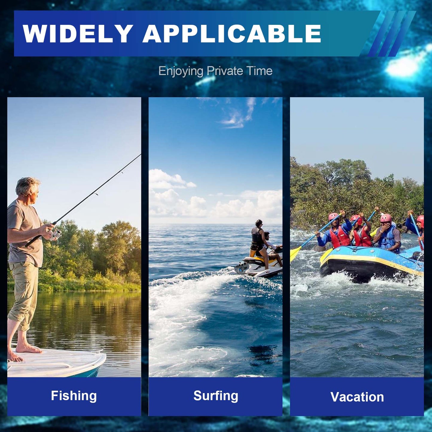 Outboard Motor Boat Engine, 2 Stroke Heavy Duty Fishing Boat Engine 3.5HP Gas Trolling Motor with Water Cooling CDI System for Rubber Boats, Inflatable Boats, Sailboats