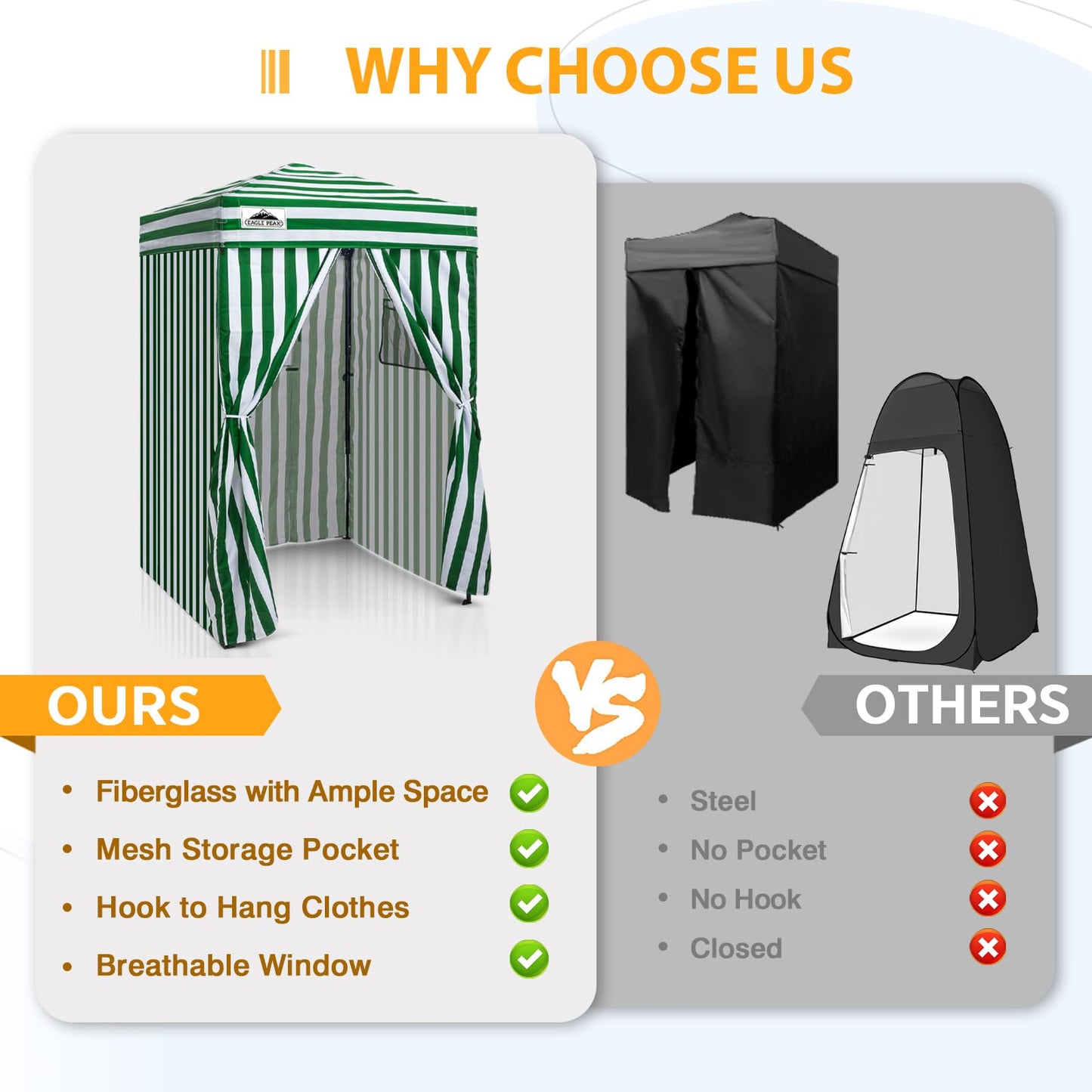 EAGLE PEAK Flex Compact 4x4 Pop-up Canopy Changing Room, Portable Dressing Room, Privacy Changing Tent for Indoor Fashion Photoshoots, Camping, or Pool, Purple