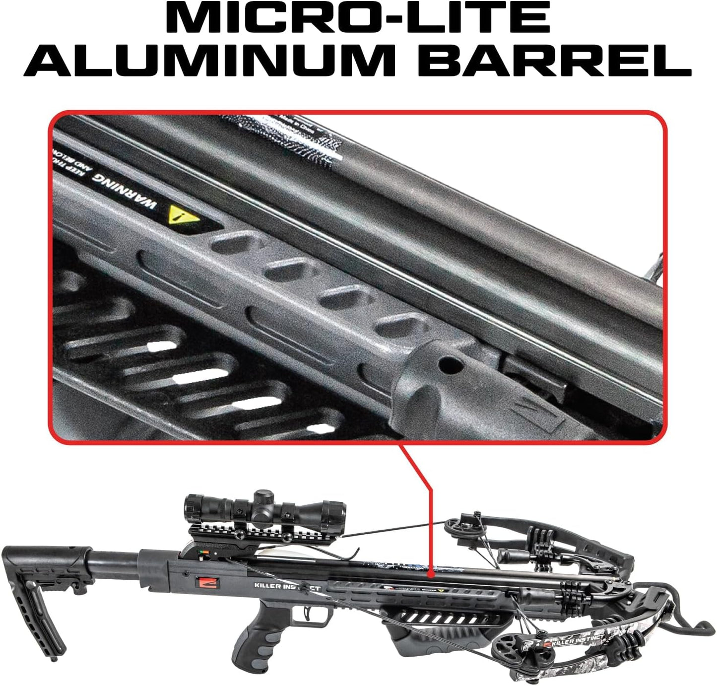 Killer Instinct Burner 415 Crossbow Package. The Burner 415 Shoots a Heart Stopping 415 FPS, Packing a Whopping 141 Foot Pounds of Kinetic Energy, All Released with a 3.5 Precision Grade Trigger.
