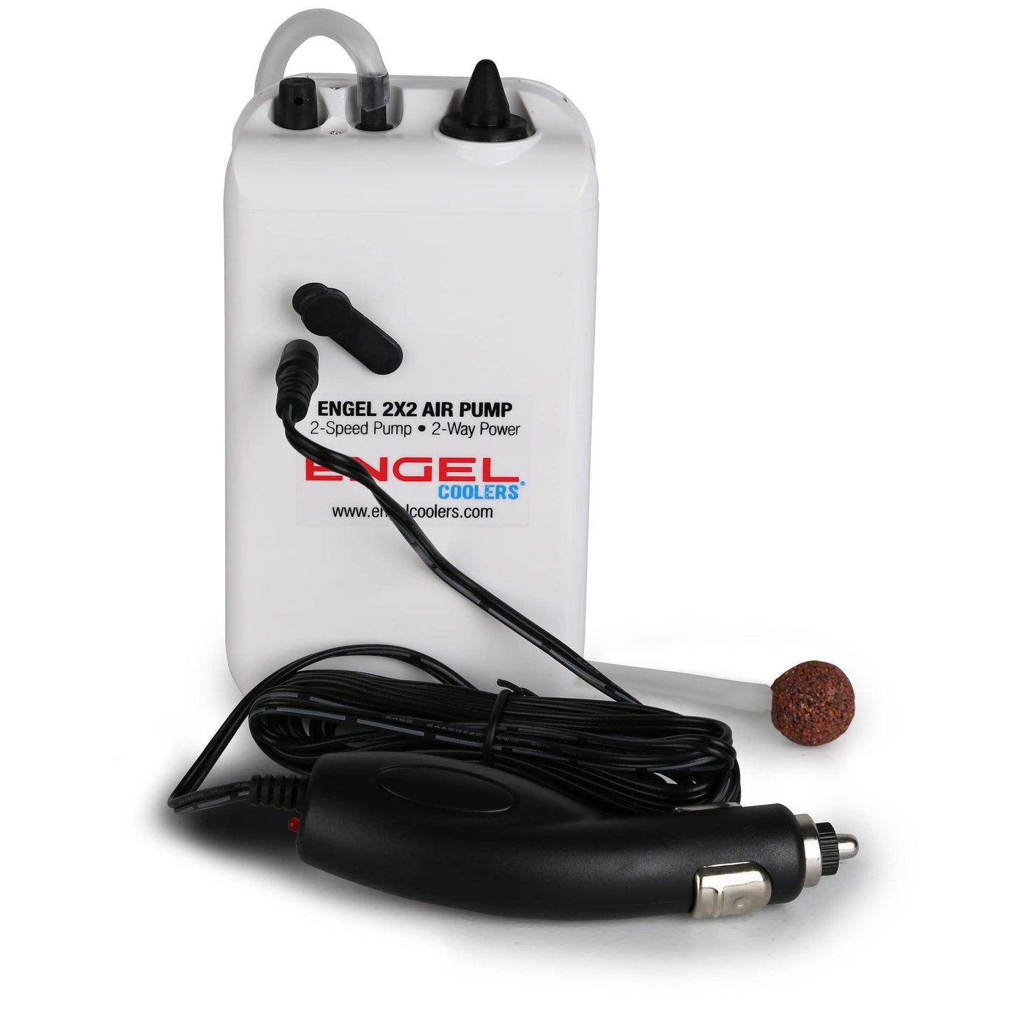 Engel Live Bait Cooler Box with 2nd Gen 2-Speed Aerator Pump - Portable Fishing Station & Minnow Bucket for Shrimp & Other Live Fish with Aerator - ENGLBC-N
