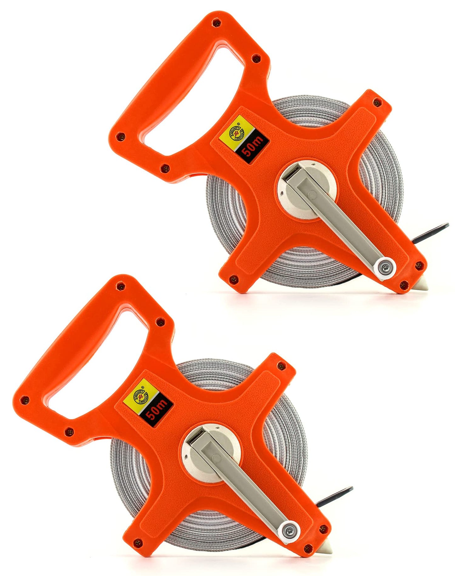 QWORK Tape Measure, 1/2" x 330' Open Reel Dual Sided Fiberglass Tape Measure for Engineer, Yard and Field, Measuring Tape