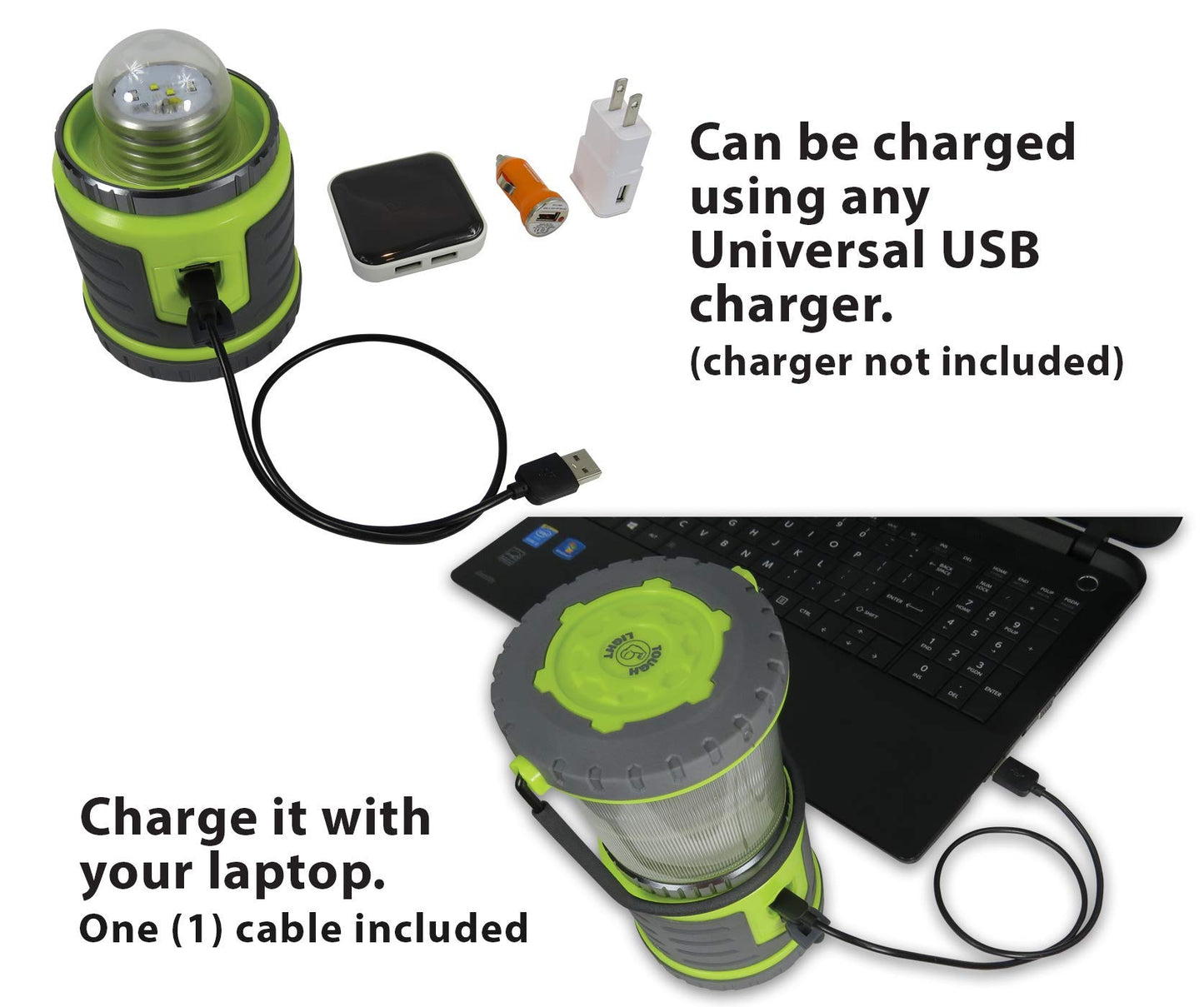 USB Rechargeable Camping Lantern, 400 Lumens LED Lantern, Hanging Tent Lamp, 6000mAh Power Bank, 200 Hour, 6 Modes, for Outdoors & Emergency
