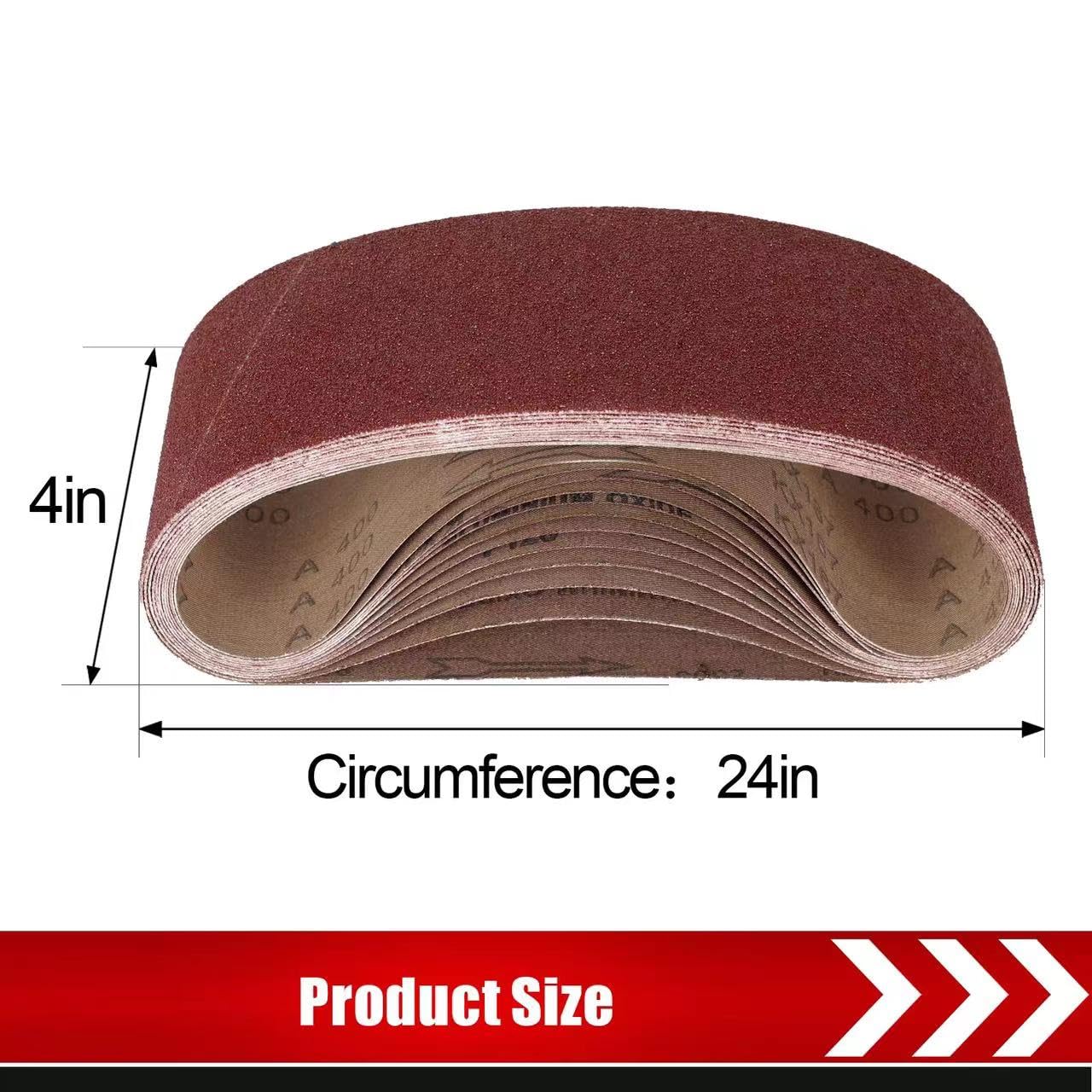 3×18 Inch Belt Sander Sanding Belt, 21 Pack Belt Sander Paper 40/60/80/120/180/240/400 Grits Assortment Aluminum Oxide Sanding Belts for Belt Sander Knife Sharpening Wood Metal Polishing