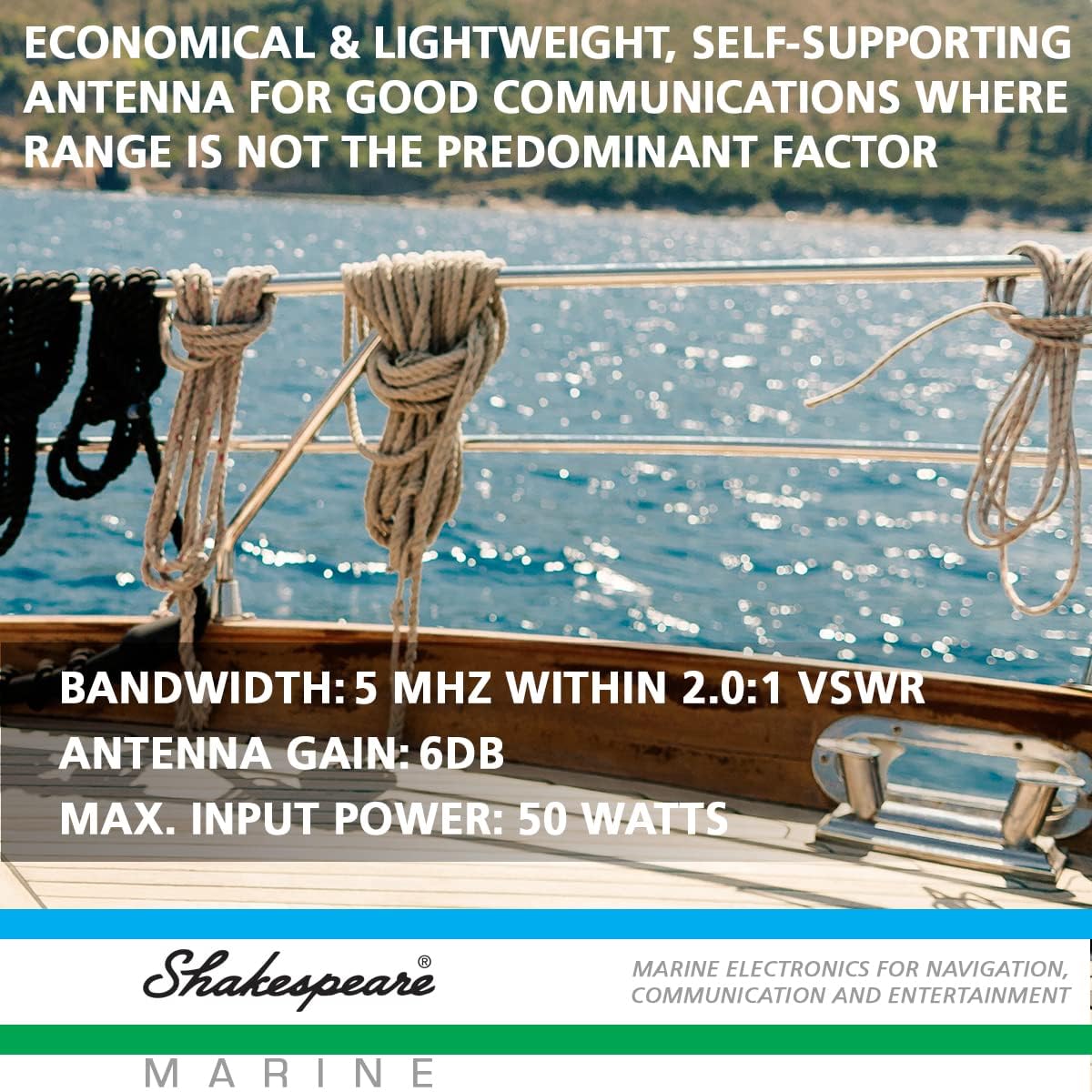 Shakespeare 5206-N White 8' Marine Antenna