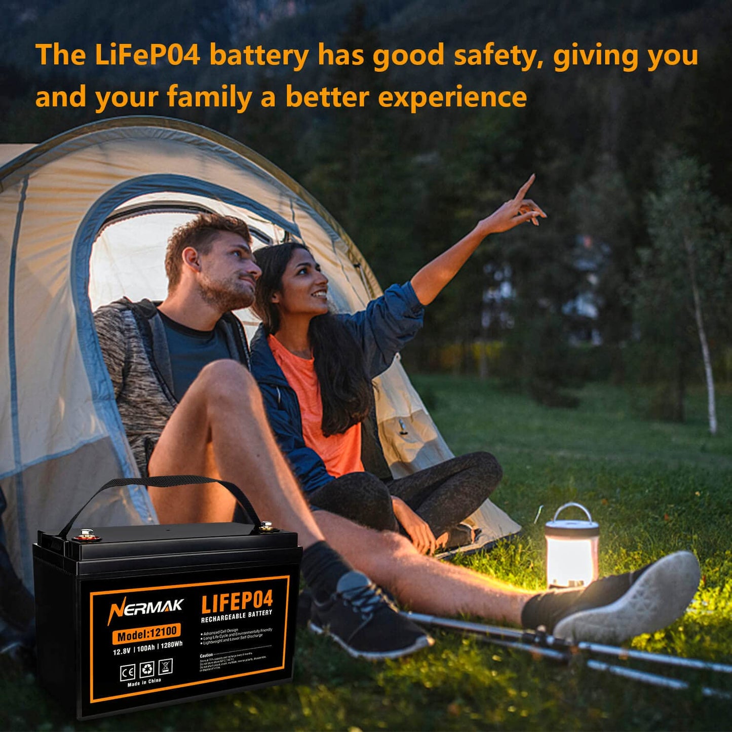 12V 10Ah Lithium LiFePO4 Deep Cycle Battery, 2000+ Cycles Rechargeable Battery for Solar/Wind Power, Small UPS, Lighting, Power Wheels, Fish Finder and More, Built-in 10A BMS