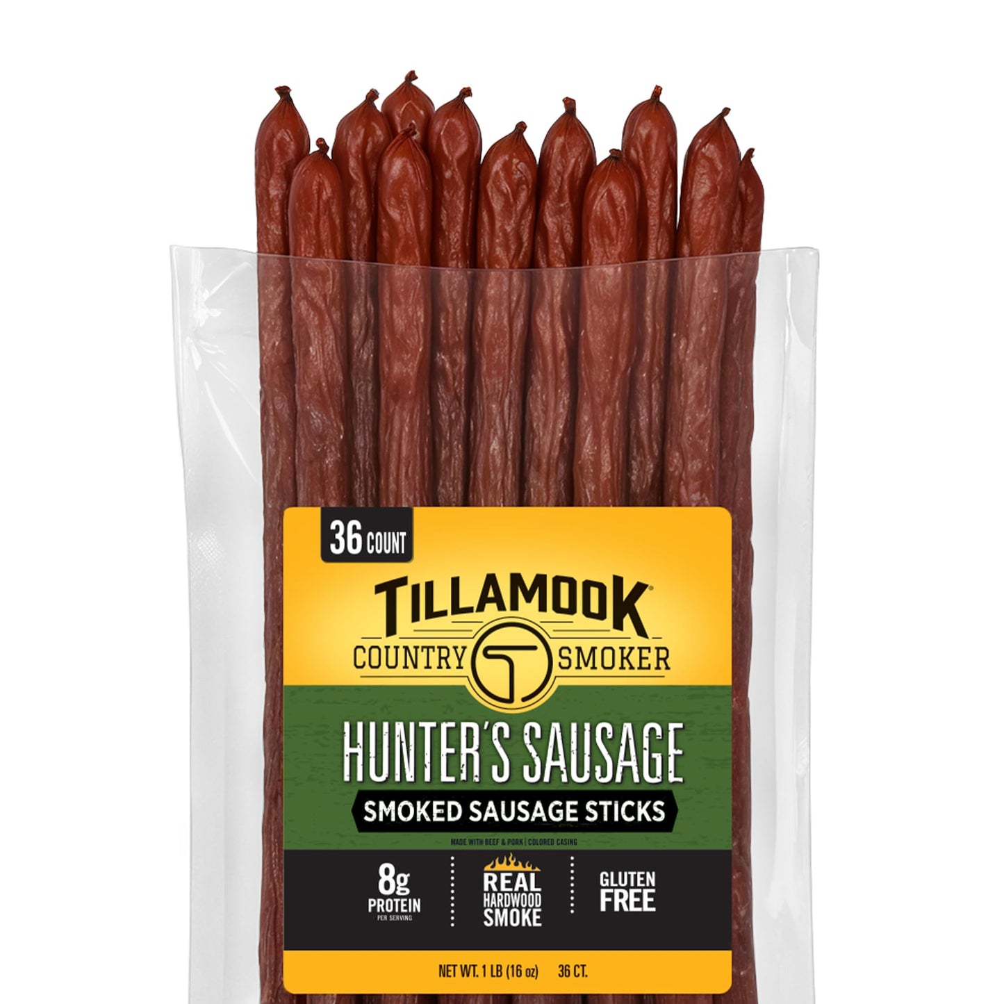 Tillamook Country Smoker Real Hardwood Smoked Sausages, Pepper, 15.2 Ounce Tall Jar, 20 Count