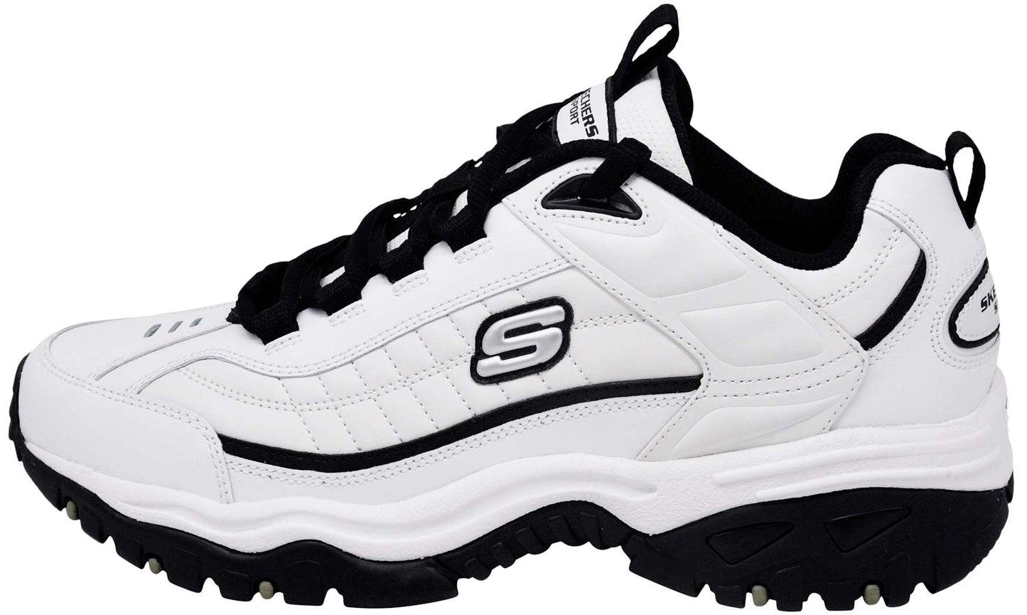 Skechers Men's Energy Afterburn Lace-Up White/Black Sneaker 8.5 M US