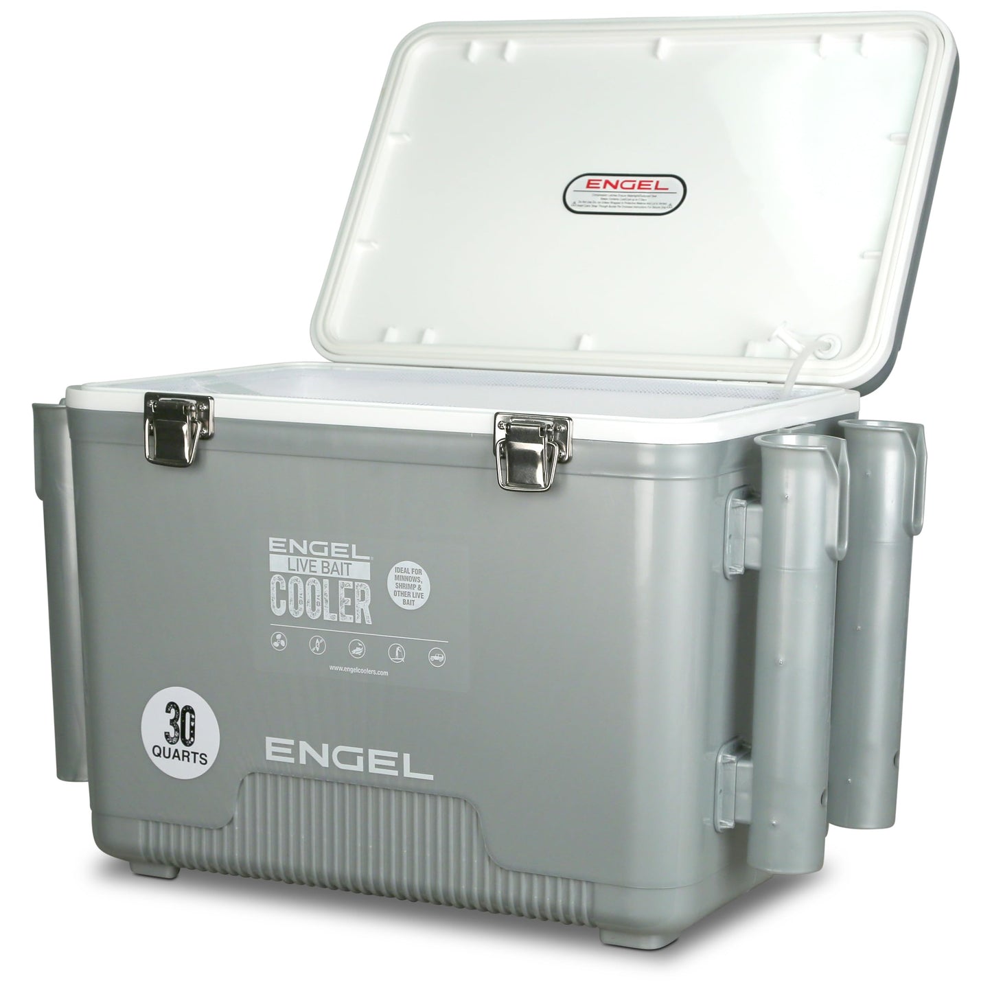 ENGEL Live Bait Cooler PRO for Fishing - Portable Minnow and Bait Bucket with Lithium-Ion Rechargeable Aerator