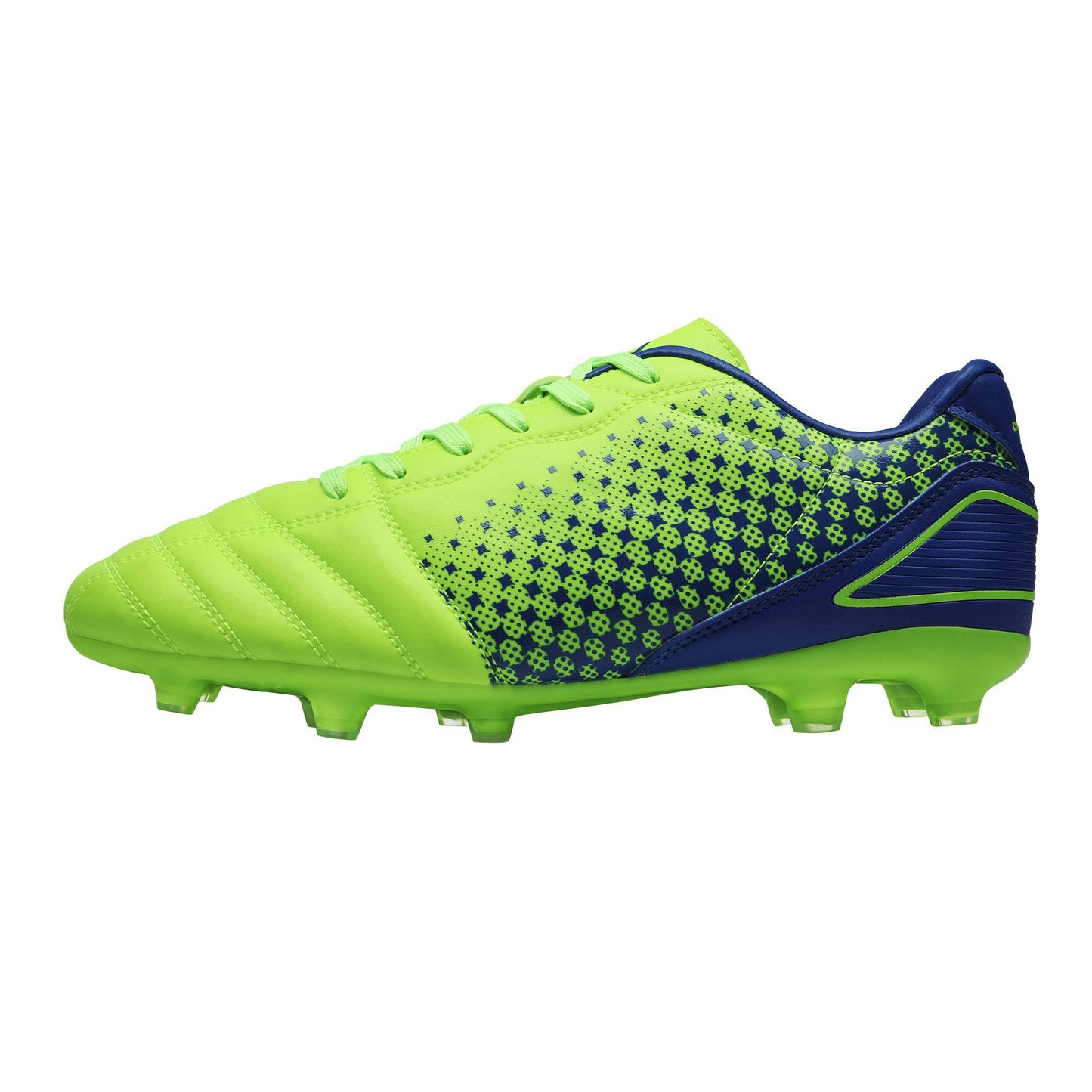 DREAM PAIRS Men's Firm Ground Soccer Cleats Soccer Shoes,Size 8.5,Neon/Green/Royal,SUPERFLIGHT-1