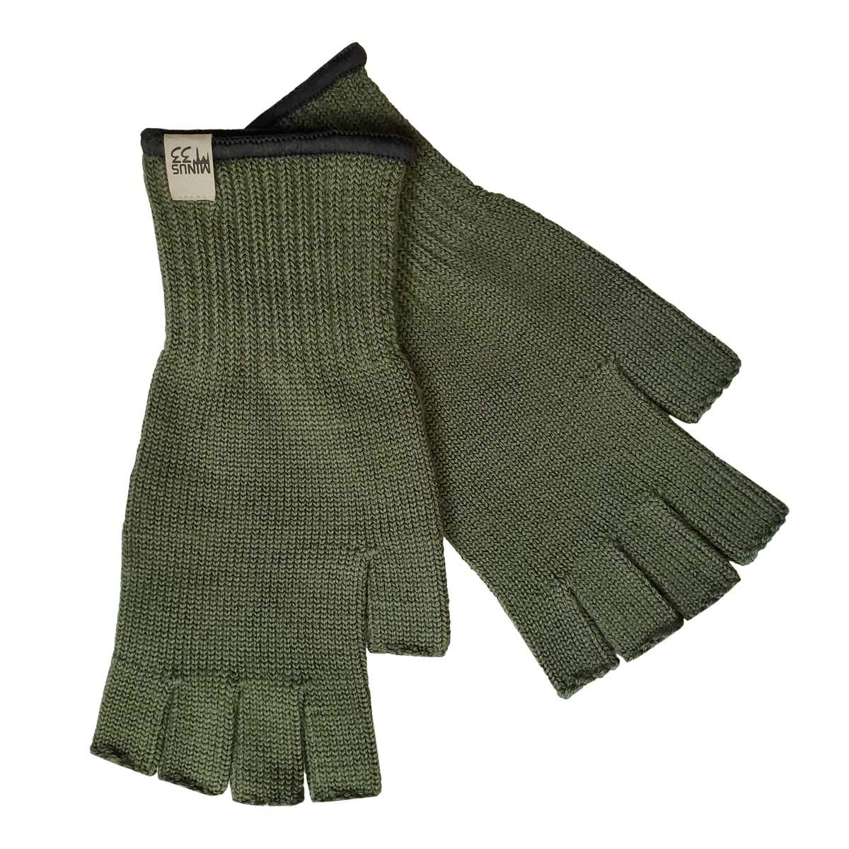 Merino Wool Fingerless Gloves - Half Finger Warm Knitted Gloves
