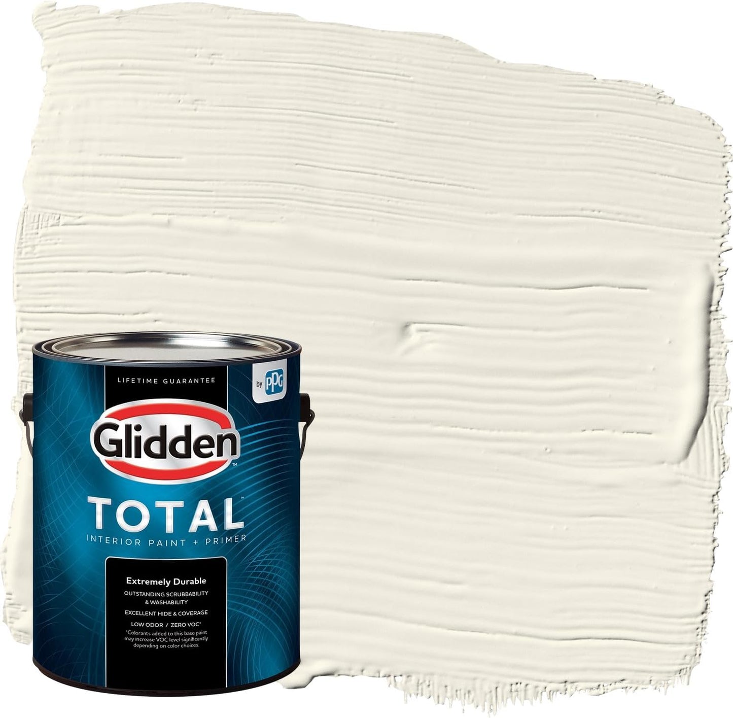 Glidden Interior Paint + Primer: Beige/Toasted Almond, One Coat, Semi-Gloss, 1-Quart