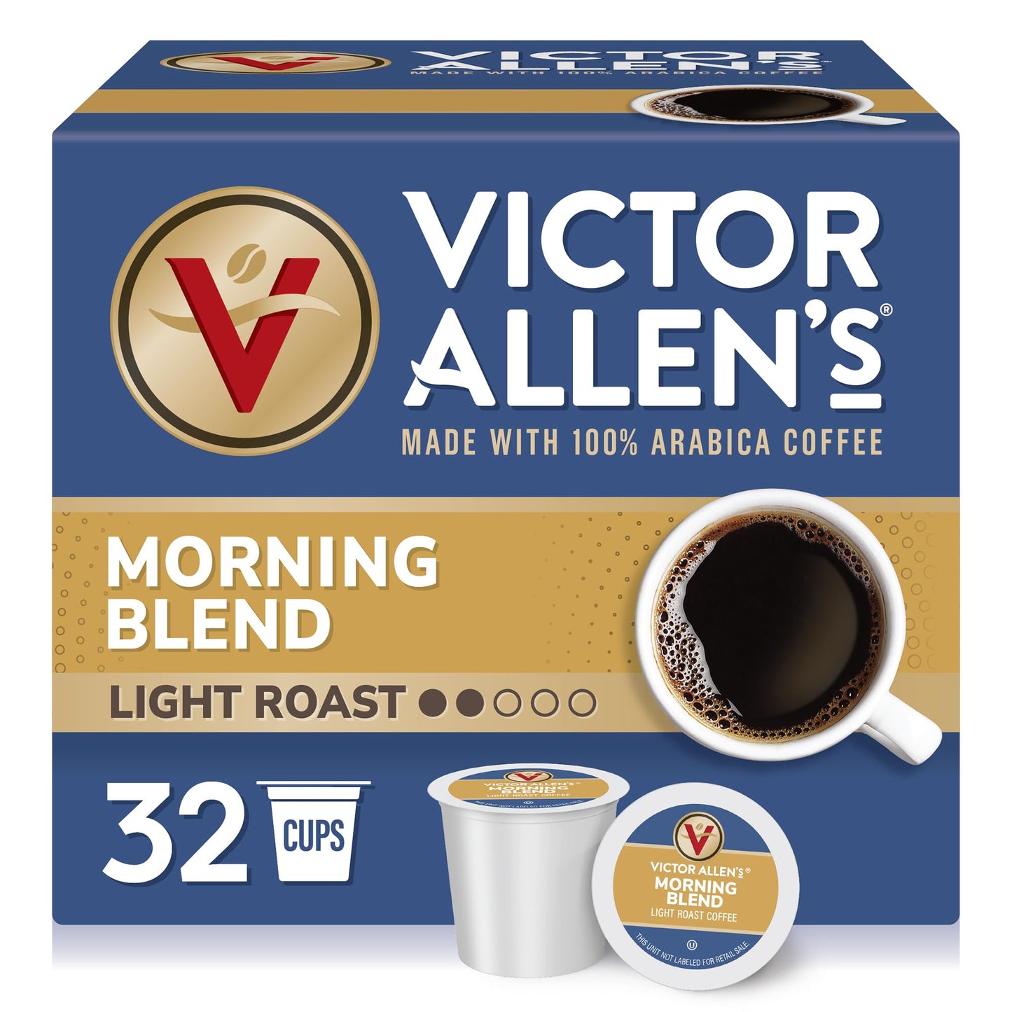Victor Allen's Coffee Variety Pack (Morning Blend, 100% Colombian, Donut Shop Blend, and Italian Roast), 80 Count, Single Serve Coffee Pods for Keurig K-Cup Brewers