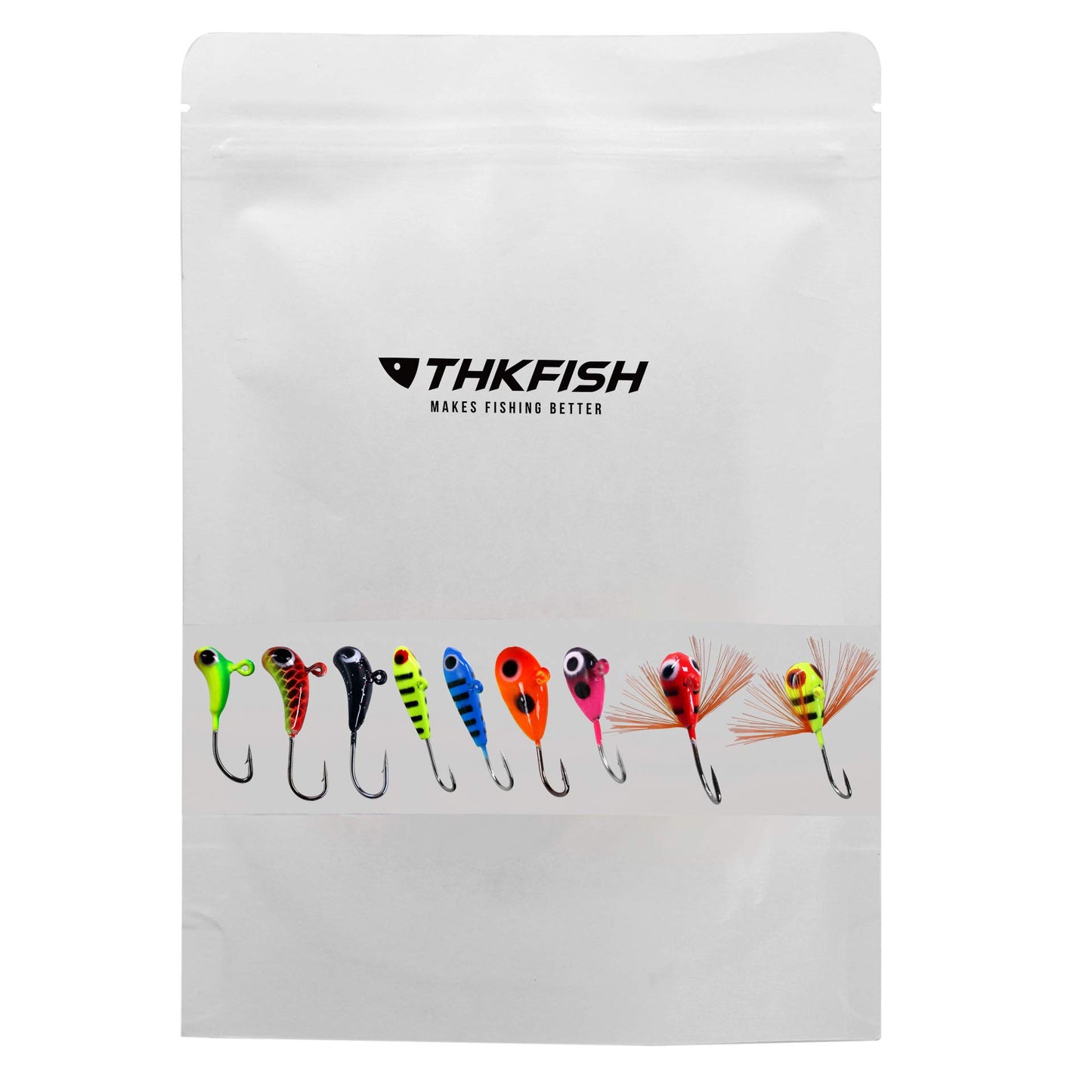 THKFISH Ice Fishing Jigs Kit, Jigs Heads for Ice Fishing Gear, Ice Fishing Lures for Panfish, Crappie, Walleye, Perch, Trout and Bluegill 18/40/70pcs