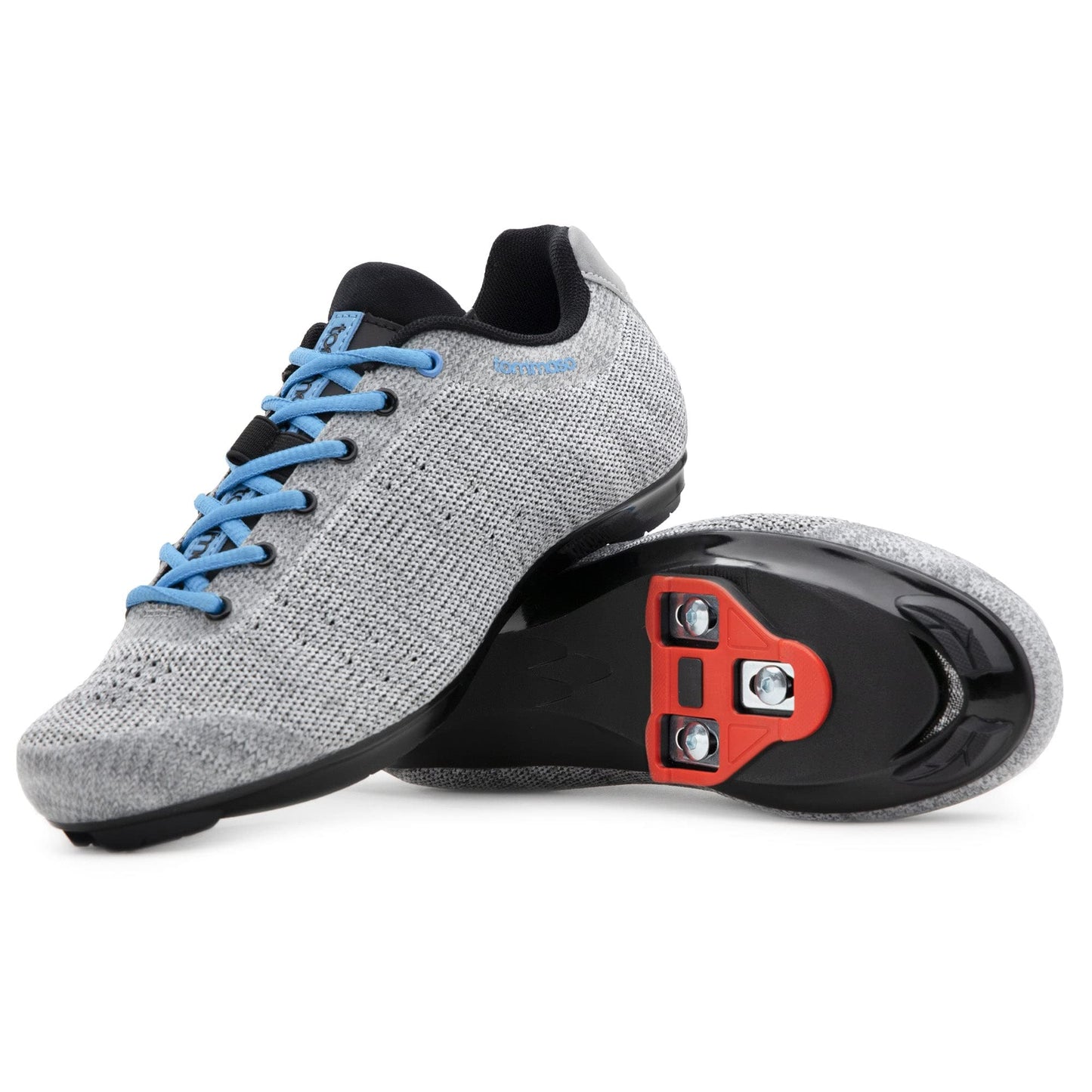 Tommaso Pista Elite Peloton Shoes for Women, Indoor Cycling Shoes for Women with Delta Cleats, Peloton Bike Accessories—Made from XD Knit Fabric—Grey—Firm Laces—Size 8US—39EU