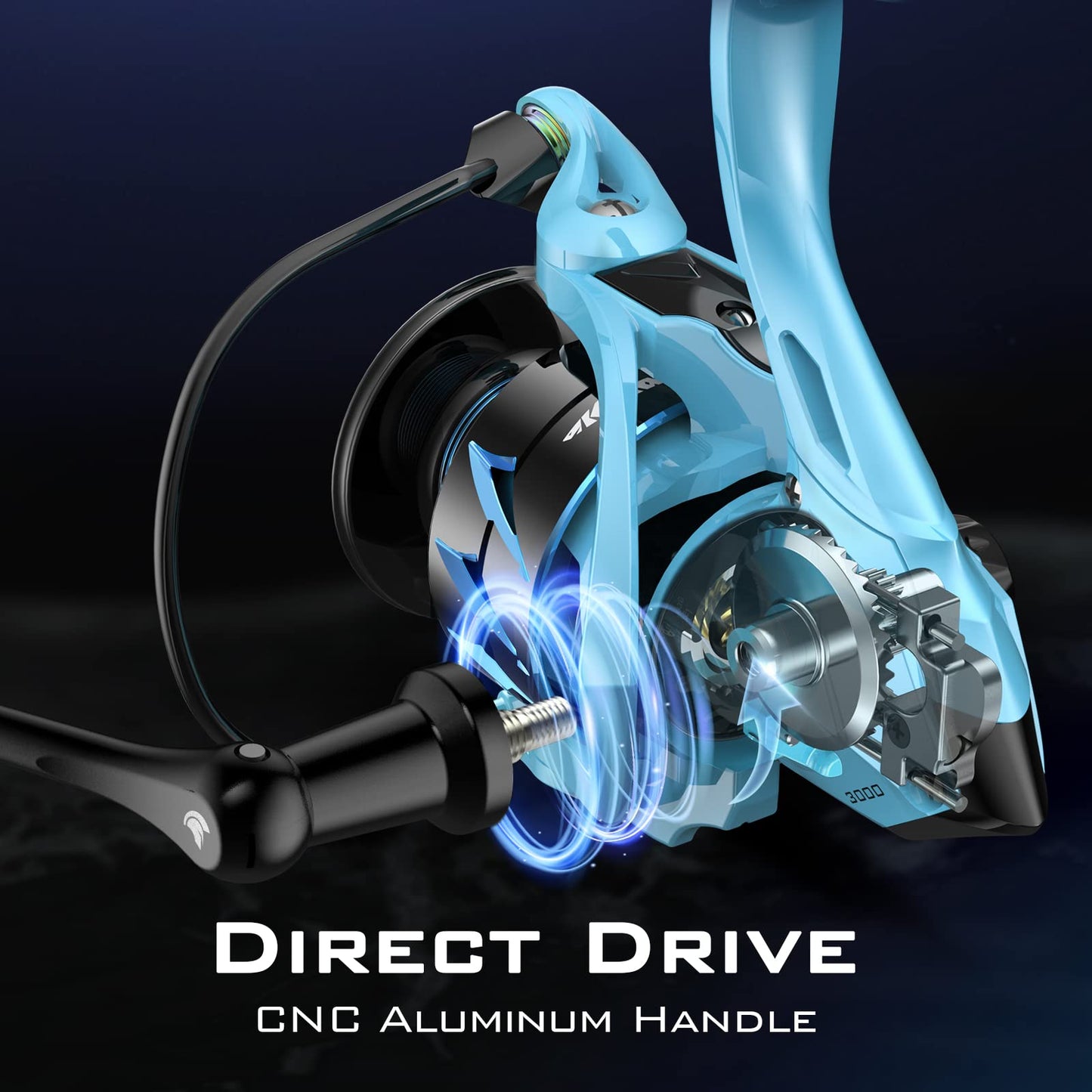 KastKing Spartacus II Fishing Reel - New Spinning Reel – Sealed Carbon Fiber 22LBs Max Drag - 7+1 Stainless BB for Saltwater or Freshwater – Gladiator Inspired Design – Great Features