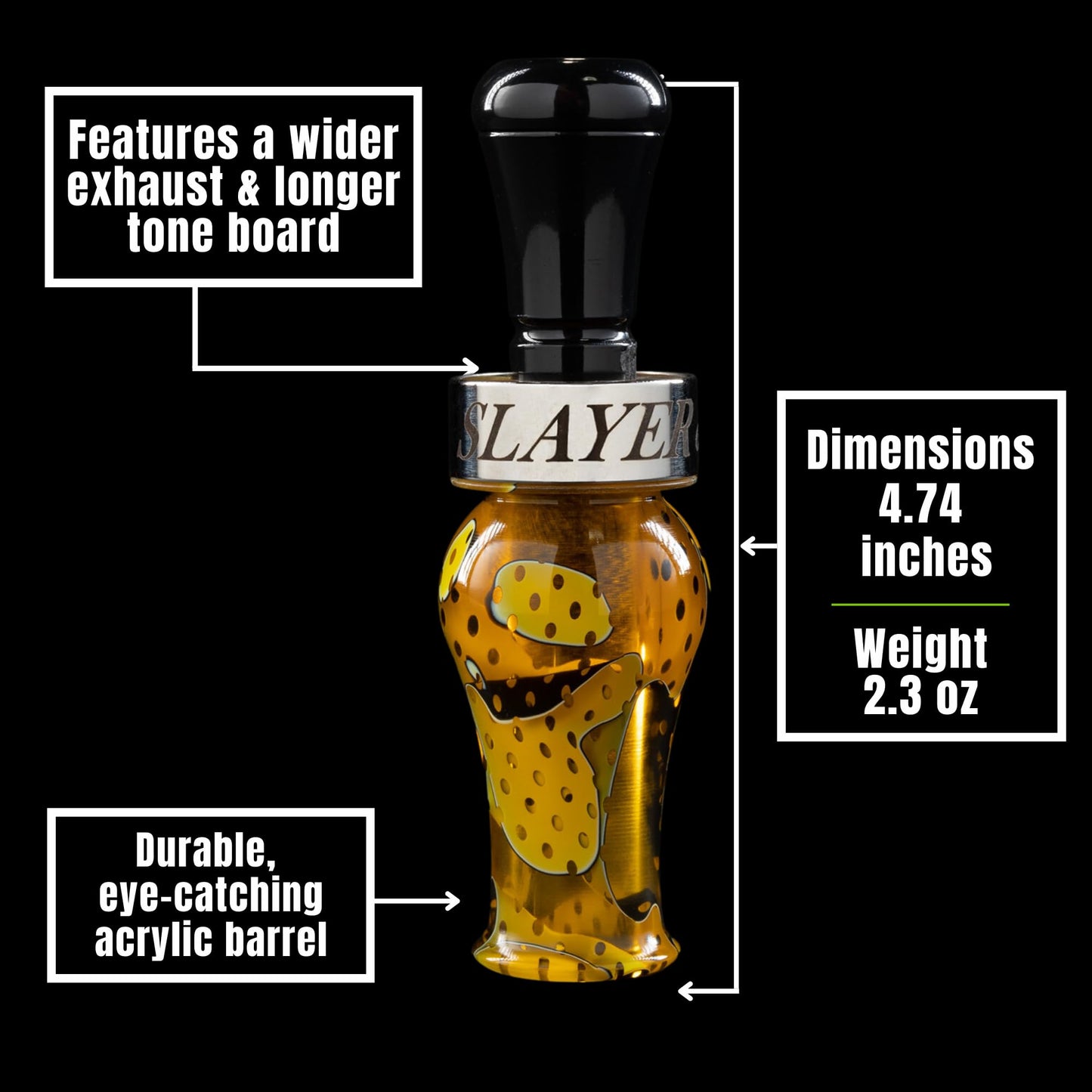 Drake Double Reed Duck Call | Realistic Sound Hunting Call | Superior Tone | Versatile & Easy to Use | Beginner Friendly and Expert Approved | Duck Hunting Accessories