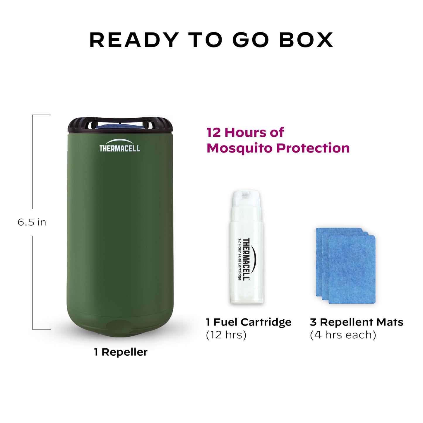 Thermacell Mosquito Repeller Patio Shield; Includes 12-Hour Refill; 15 Foot Zone of Protection; Highly Effective Mosquito Repellent for Patio; Bug Spray Alternative; Scent Free