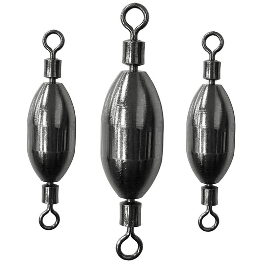 AMYSPORTS Saltwater Fishing Weights Swivel Bullet Sinkers Fishing Weight Brass Fishing Weights Freshwater Bass Sinker Weight with Swivel Rolling