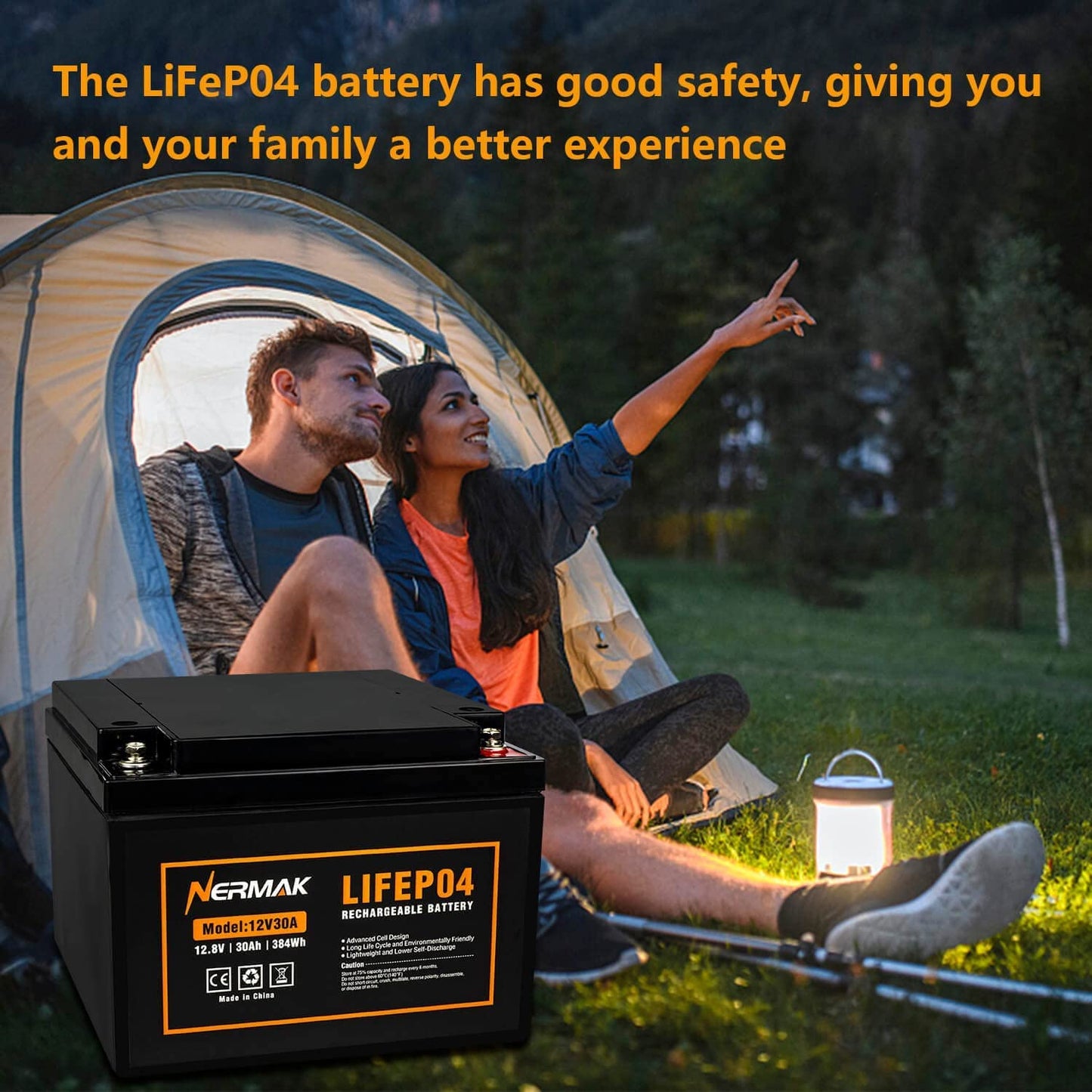 12V 10Ah Lithium LiFePO4 Deep Cycle Battery, 2000+ Cycles Rechargeable Battery for Solar/Wind Power, Small UPS, Lighting, Power Wheels, Fish Finder and More, Built-in 10A BMS