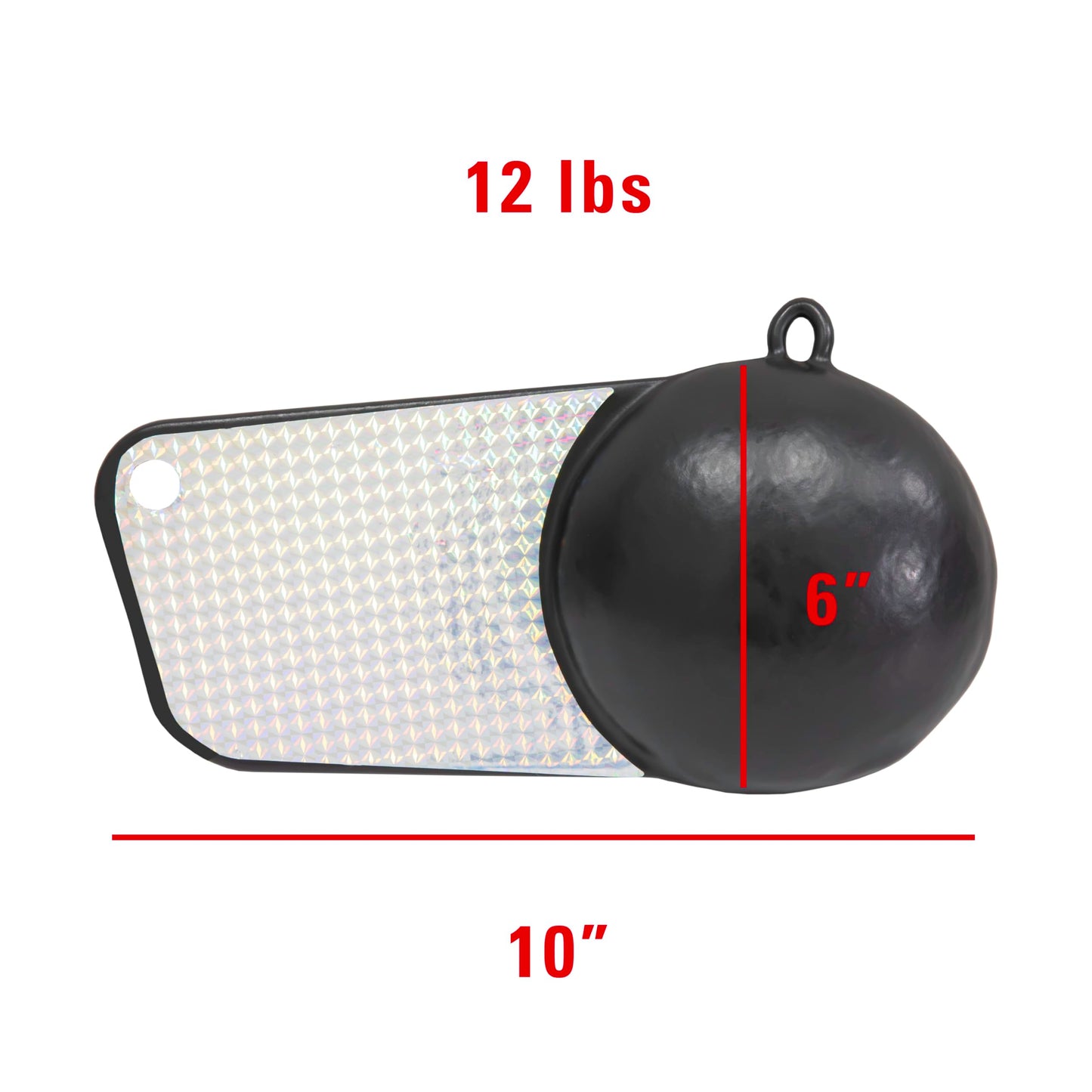 Extreme Max 3006.6747 Pancake Downrigger Weight with Protective Coating - 8 lbs.,Black