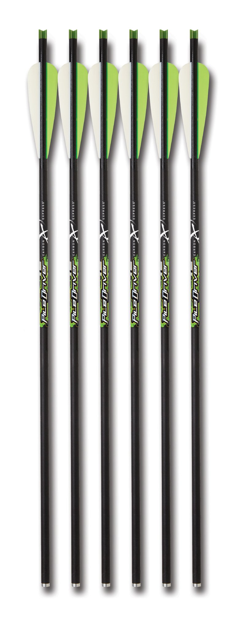 Carbon Express PileDriver Fletched Carbon Crossbolt with 4-Inch Vanes, 6-Pack