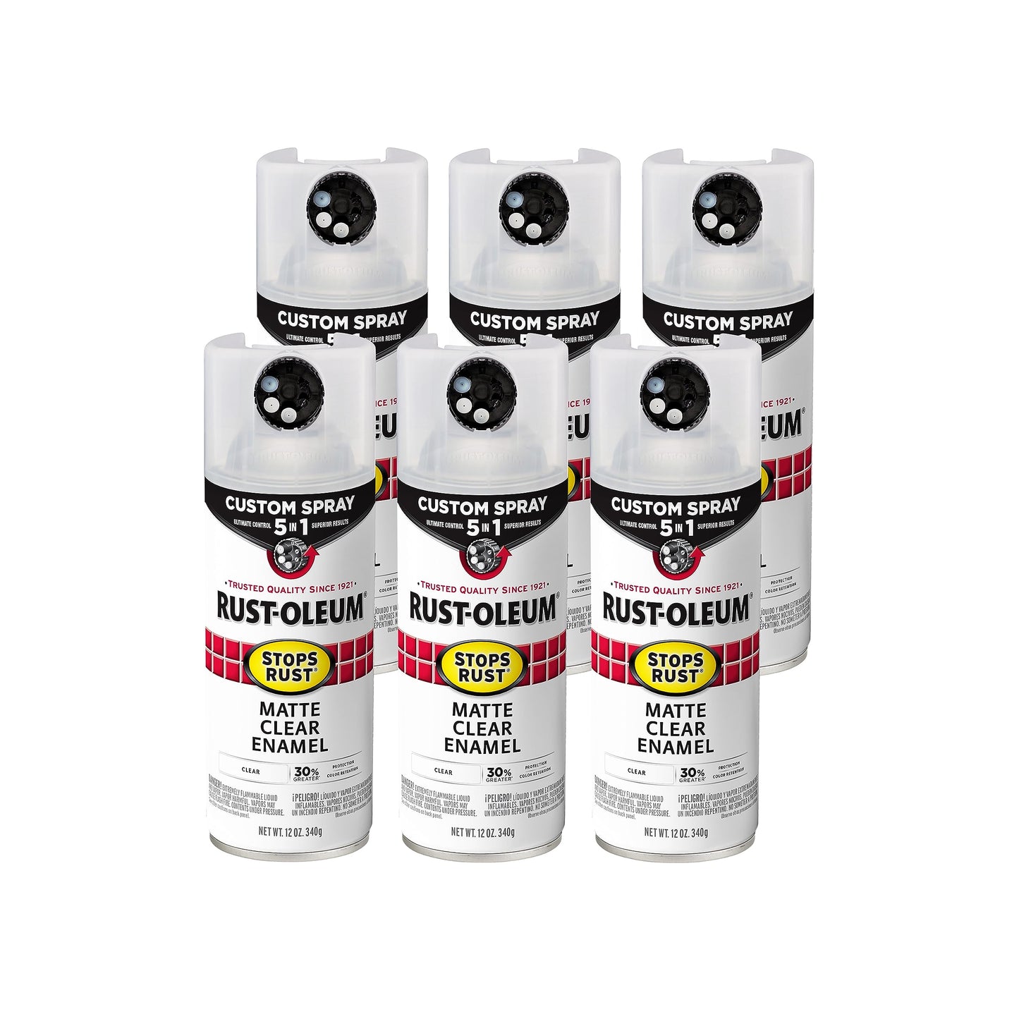 Rust-Oleum 376892 Stops Rust Custom Spray 5-in-1 Spray Paint, 12 oz, Gloss Leather Brown
