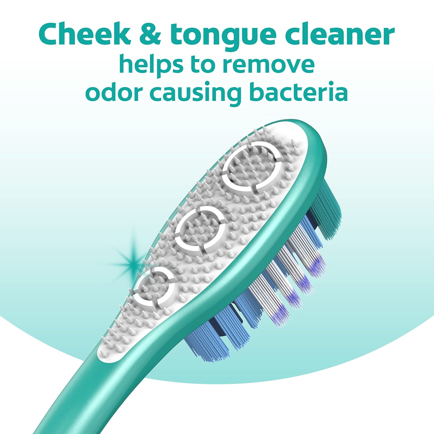 Colgate 360 Deep Clean Soft Toothbrush for 4 in 1 Bacterial Removal, Features Floss Tip Bristles and Tongue Cleaner, 4 Count