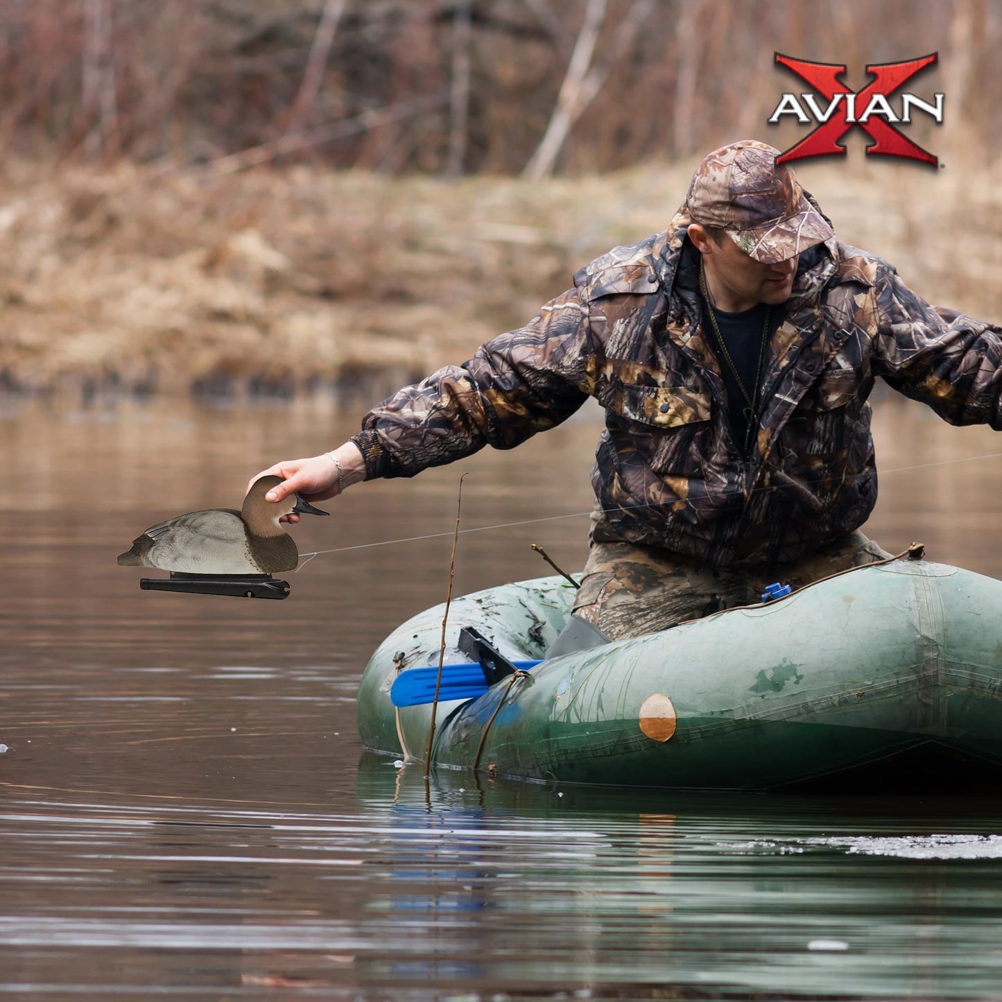 Avian X Topflight Canvasbacks Decoys Replicated Real Duck Bird Pack, Weight Forward Swim Keel Realistic Movement Design