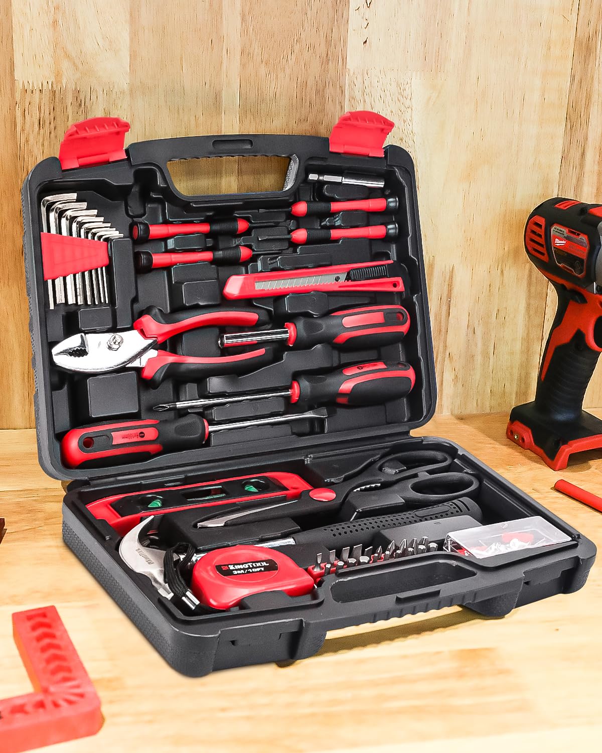 KingTool 325 Piece Home Repair Tool Kit, General Home/Auto Repair Tool Set, Toolbox Storage Case with Drawer, General Household Tool Kit - Perfect for Homeowner, Diyer, Handyman