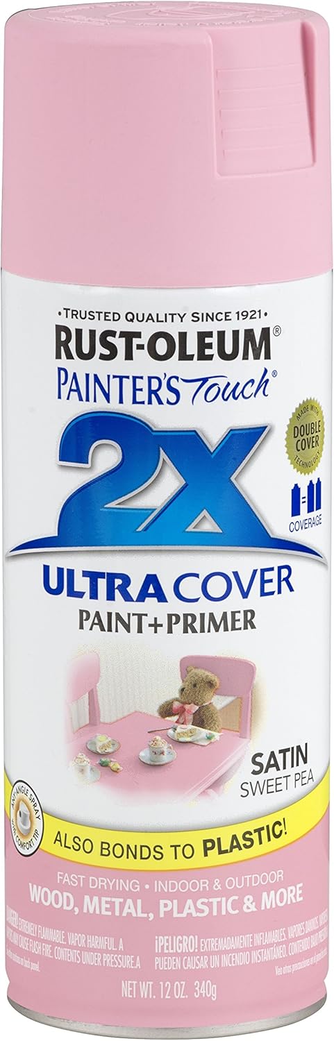Rust-Oleum 331182 Painter's Touch 2X Ultra Cover Spray Paint, 12 oz, Ultra Matte Black