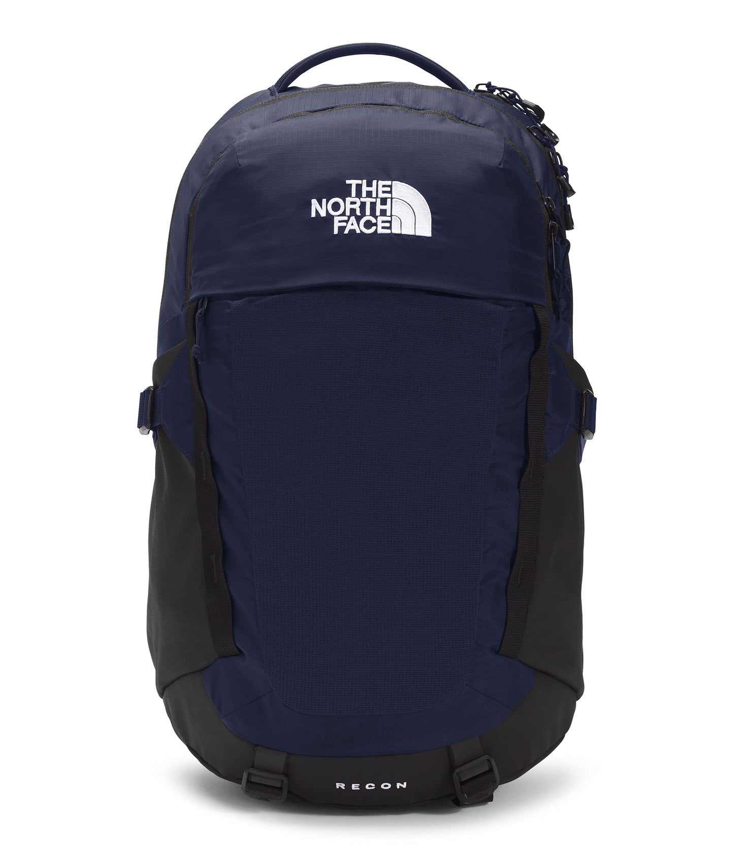 THE NORTH FACE Recon Everyday Laptop Backpack | Daypack with Water Repellent Finish, 16" Laptop Sleeve, 2 Water Bottle Pockets, TNF Black/TNF Black-NPF, One Size