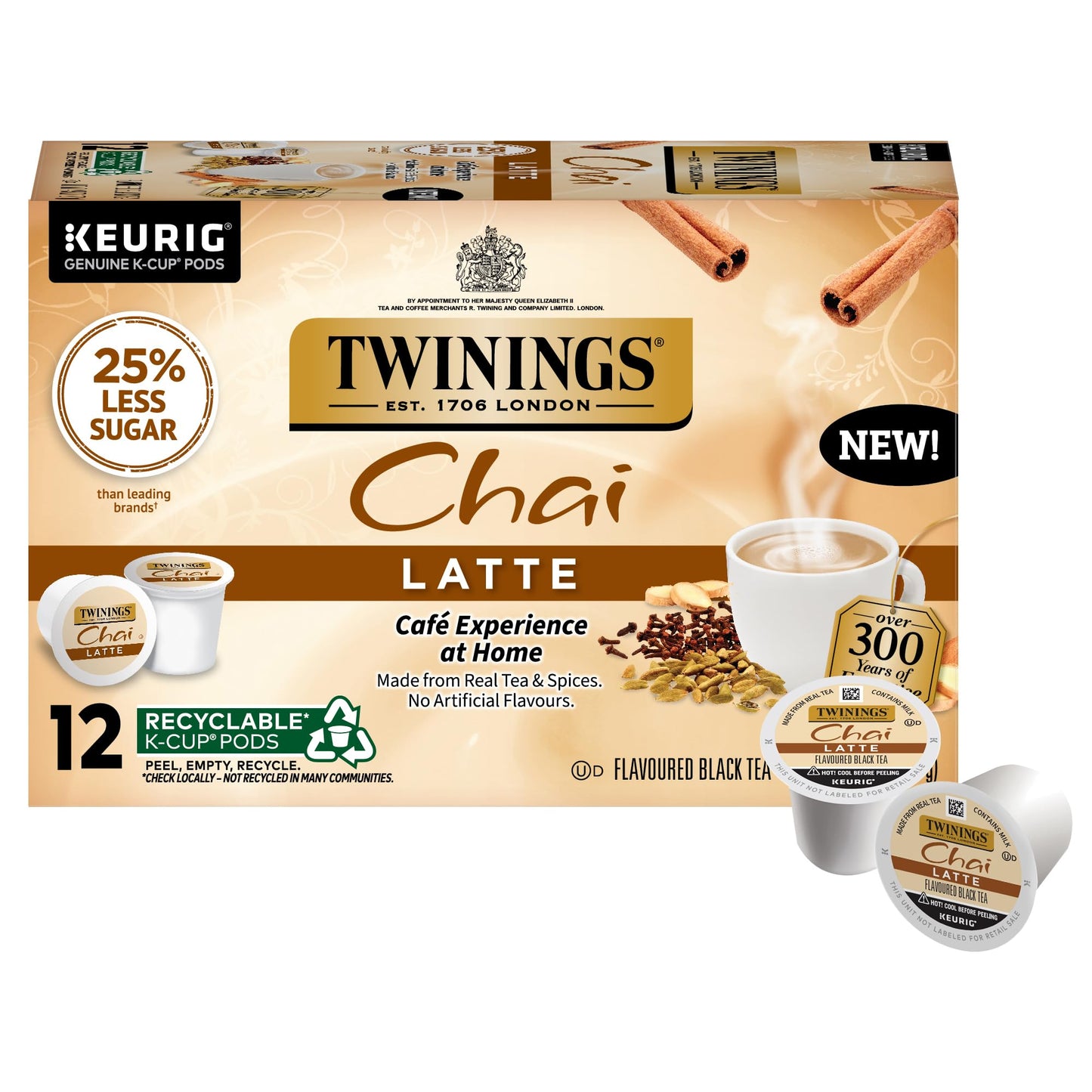 Twinings English Breakfast Black Tea K-Cup Pods for Keurig, 24 Count (Pack of 1), Smooth, Flavourful, Robust, Caffeinated, Enjoy Hot or Iced