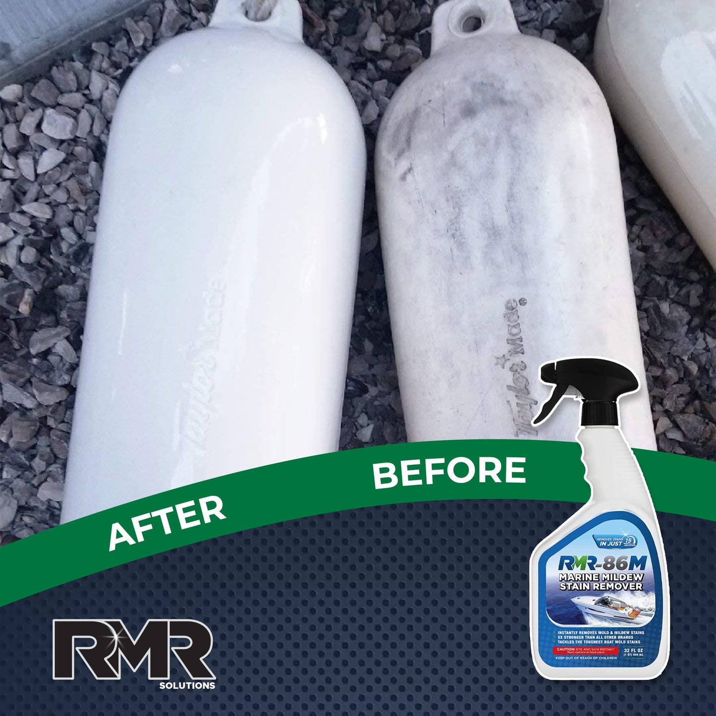 RMR-86M Marine Mildew-Stain Remover, Instantly Removes Mold Stains and Mildew Stains, Sodium Hypochlorite Formula, Less Abrasive, Easy to Use