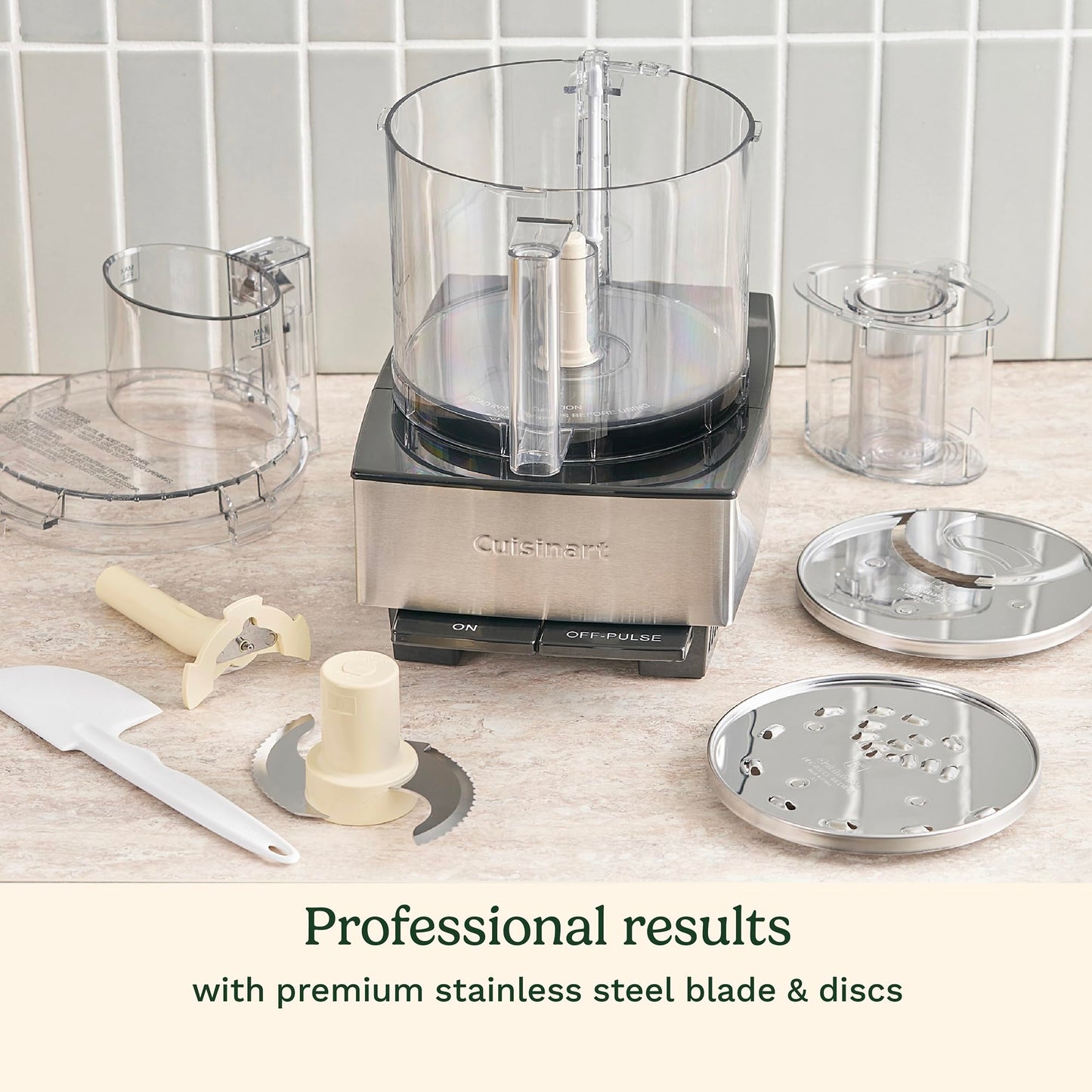 Cuisinart Food Processor 14-Cup Vegetable Chopper for Mincing, Dicing, Shredding, Puree & Kneading Dough, Stainless Steel, DFP-14BCNY