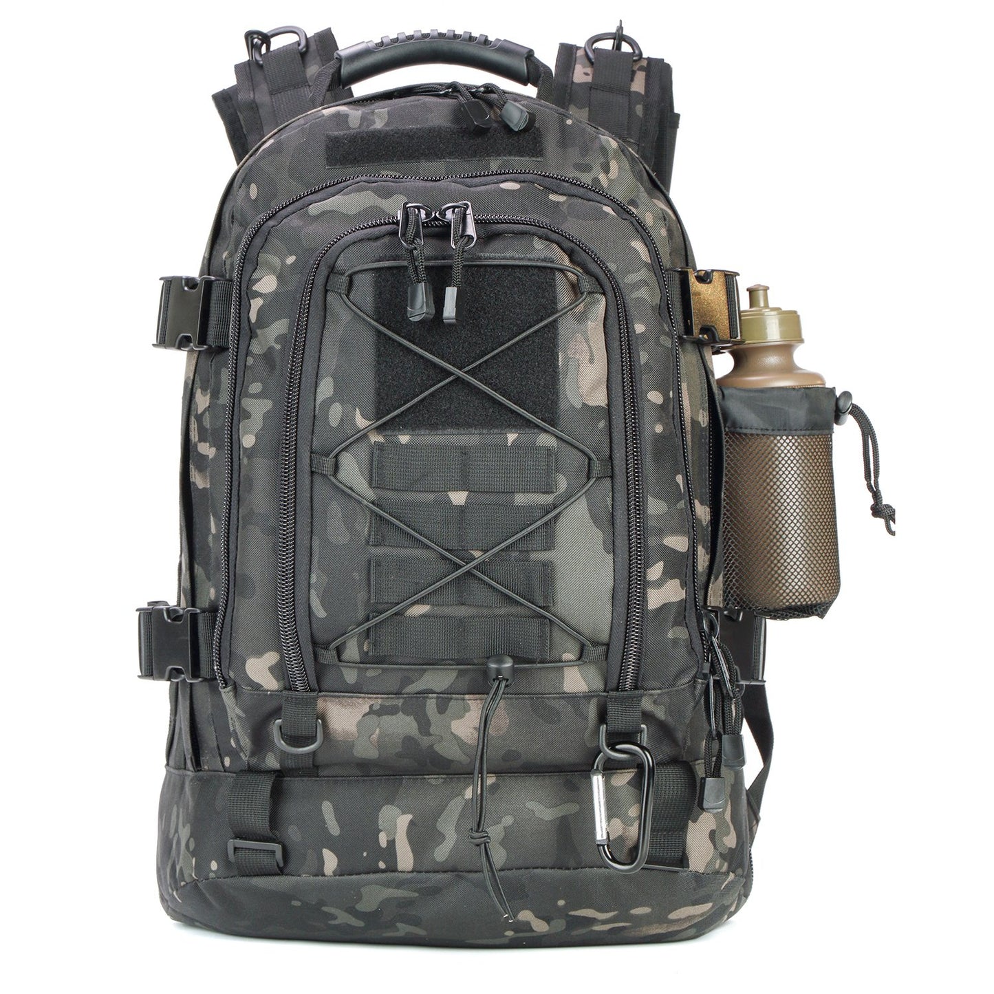 Large Tactical Backpack for Men Military Backpack with DIY System for Travel, Work,Camping,Hunting,Hiking,Sports (GREEN)