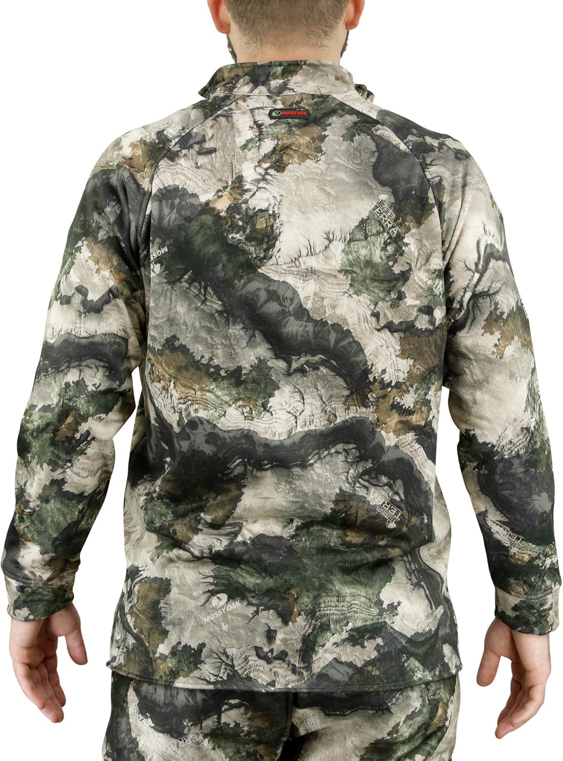 Mossy Oak Camo Hunting Jacket for Men Fleece Quarter Zip Pullover