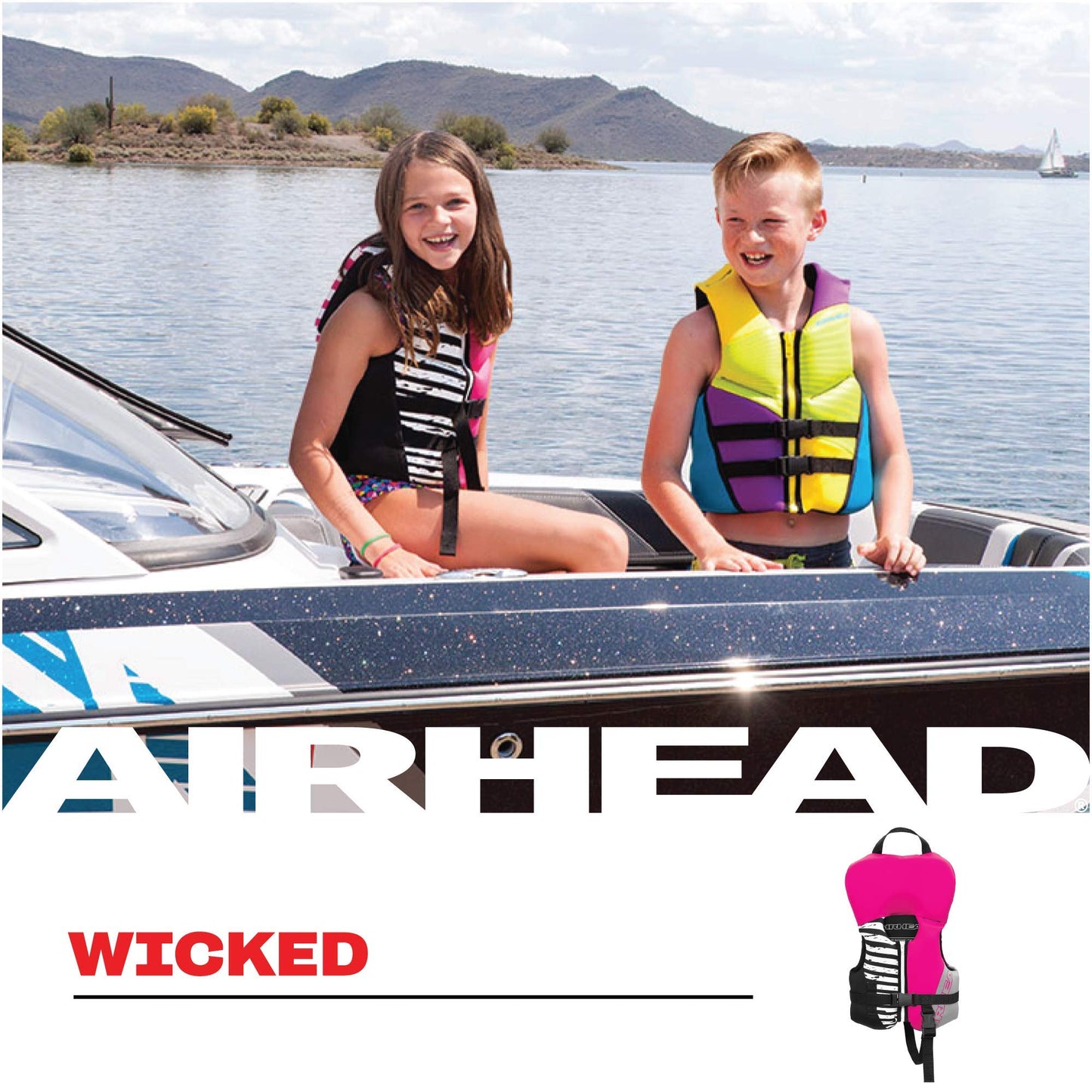 Airhead Wicked Kwik-Dry NeoLite Flex Lift Jacket | US Coast Guard Approved, Designed for Water Sports, Multiple Sizes