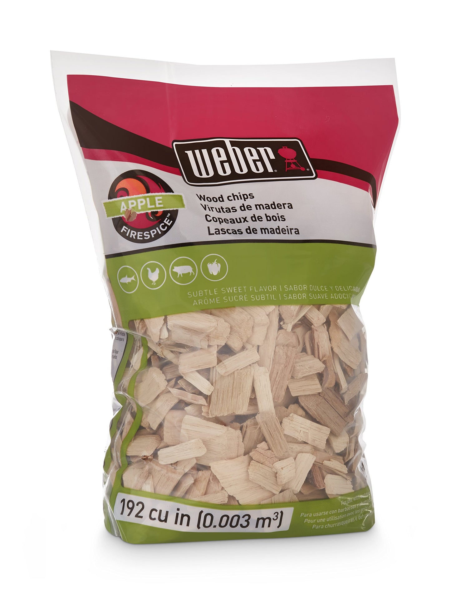 Weber Apple Wood Chips, for Grilling and Smoking, 192 Cu. in