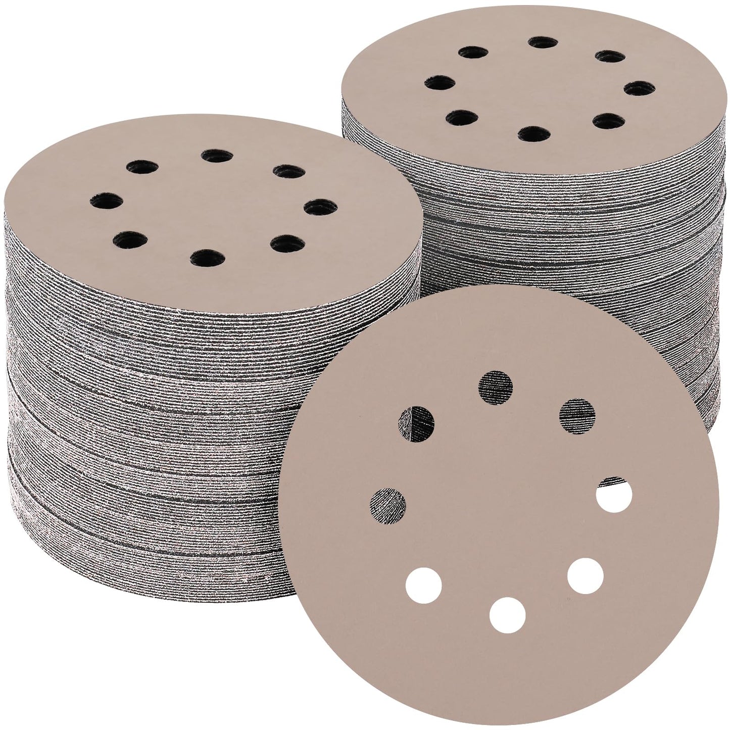 100 PCS 5 Inch Sanding Discs 120 Grit, Round Hook and Loop Sandpaper for Random Orbital Sander