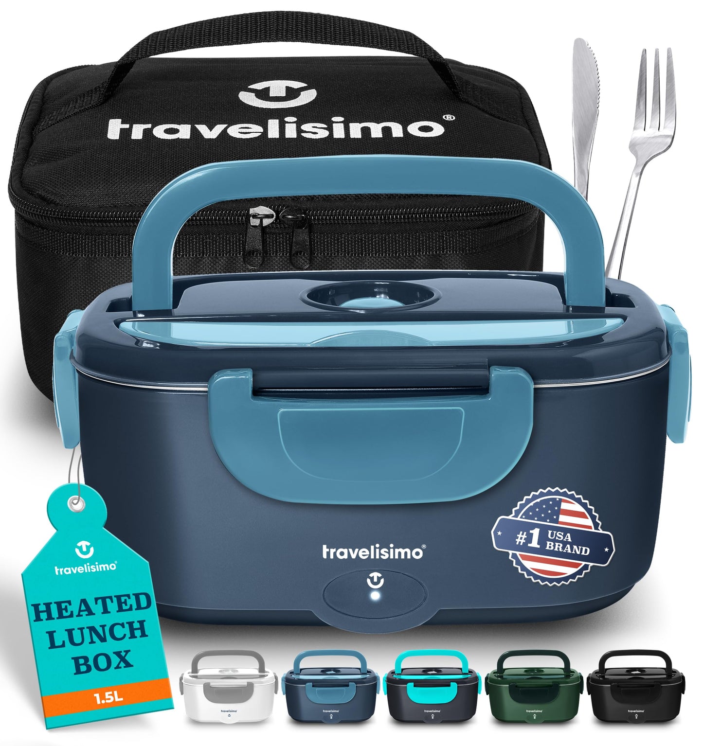 Electric Lunch Box For Adults, 80W Heated Lunch Box 1.5L, Heatable Lunchbox For Men For Car Truck Work, 12/24/110V, Loncheras Para Hombres De Trabajo, Gifts For Men, Gifts for Women