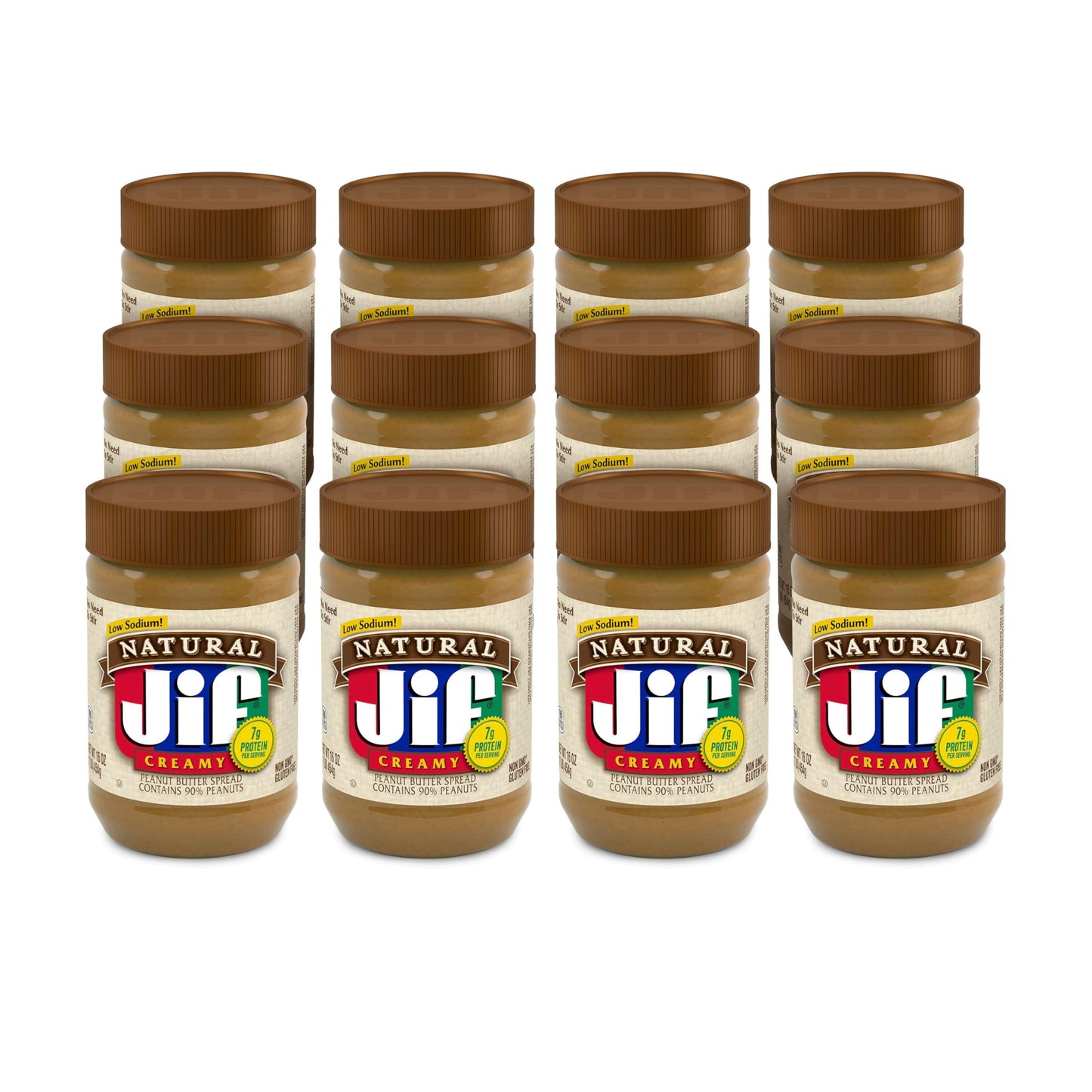 Jif Natural Creamy Peanut Butter Spread and Honey – Contains 80% Peanuts, 16 Ounces
