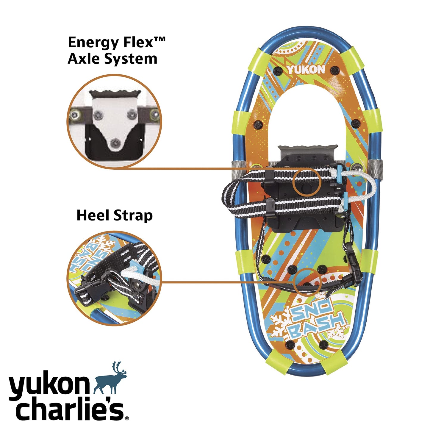 Yukon Charlie's SNO-Bash Youth Aluminum Snowshoe, Measures 7-inch x 16-inch