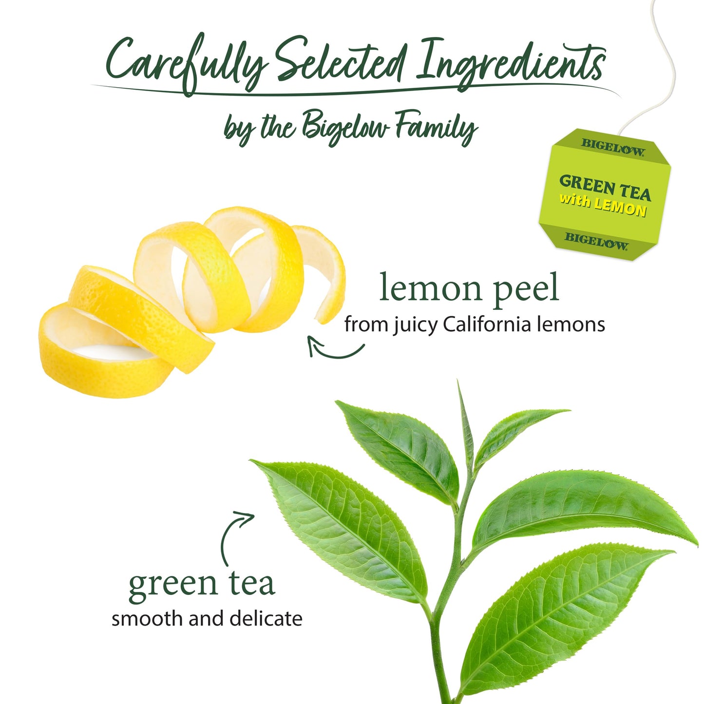 Bigelow Tea Green Tea Variety Pack, Classic Green Tea, Lemon, Pomegranate, Mint, Peach and Constant Comment Flavors, 20 Count Box (Pack of 6), 120 Total Tea Bags
