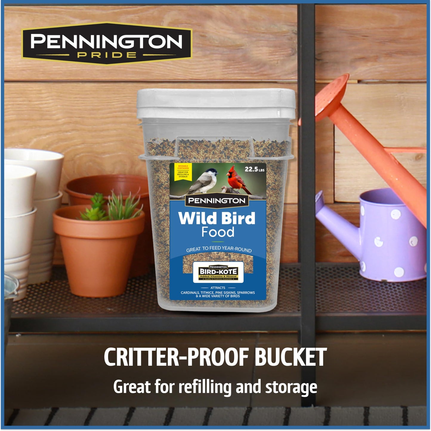 Pennington Pride Songbird Nut & Fruit Blend, Wild Bird Seed for Outside Feeders, Advanced Nutrition Formula for Bird Health, 10-lb. Bag